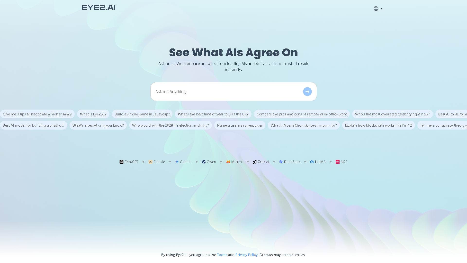 Eye2.ai Interface Screenshot - Writing & Editing Tool