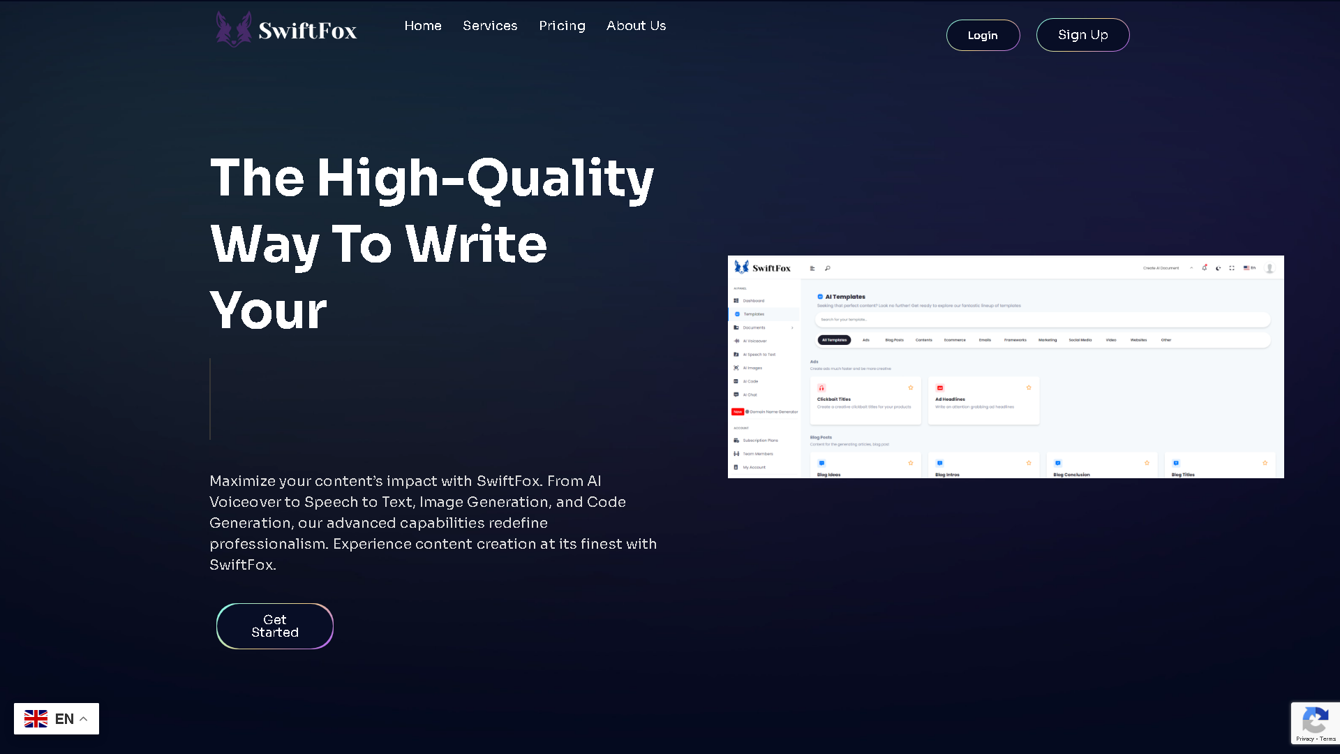 SwiftFox Interface Screenshot - Voice Generation & Conversion Tool