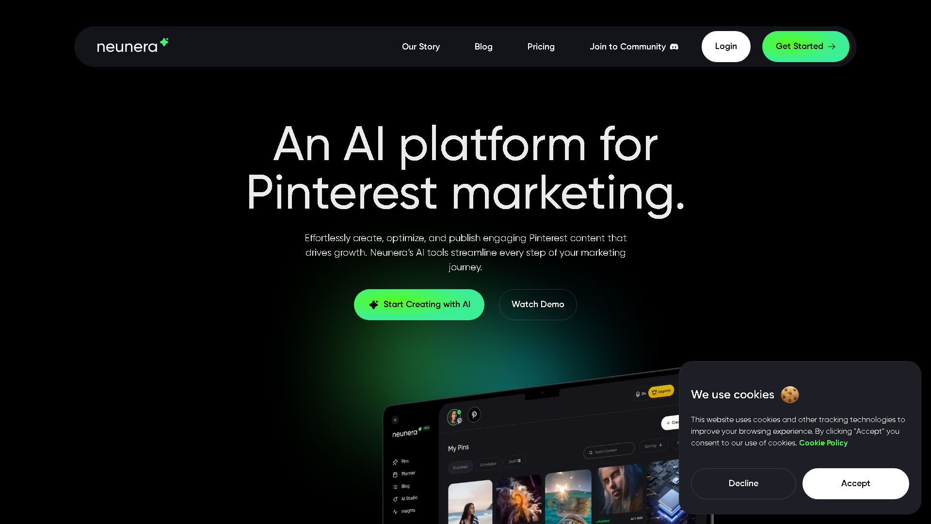 Neunera Interface Screenshot - Marketing & SEO Tool