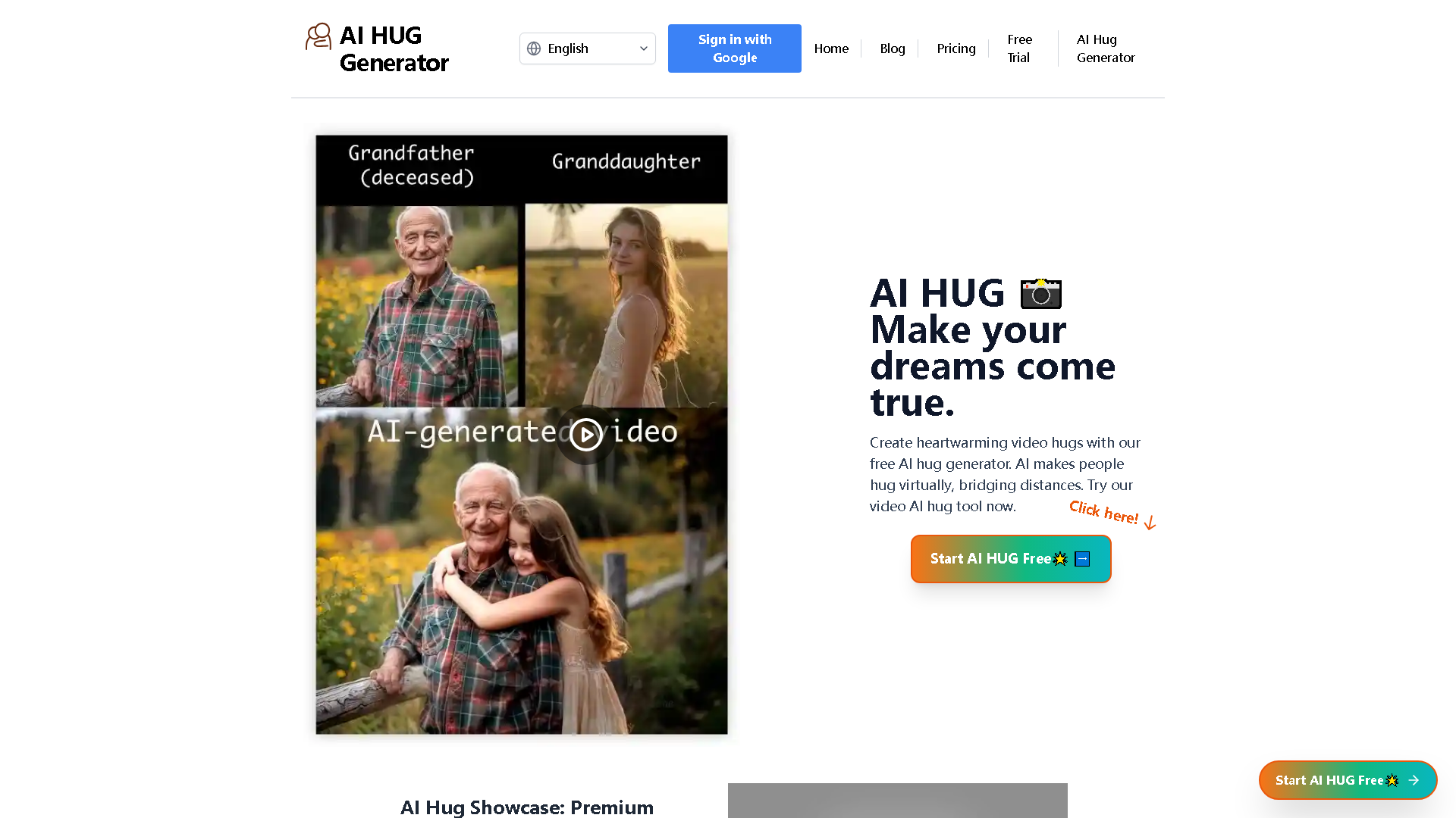 AI Hug Interface Screenshot - Art & Creative Design Tool