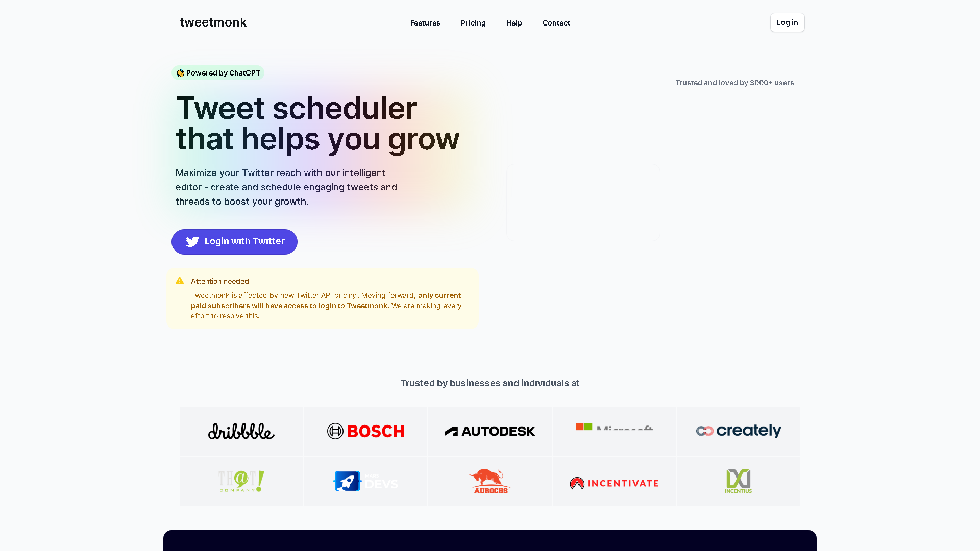 Tweetmonk Interface Screenshot - Social Media Tool
