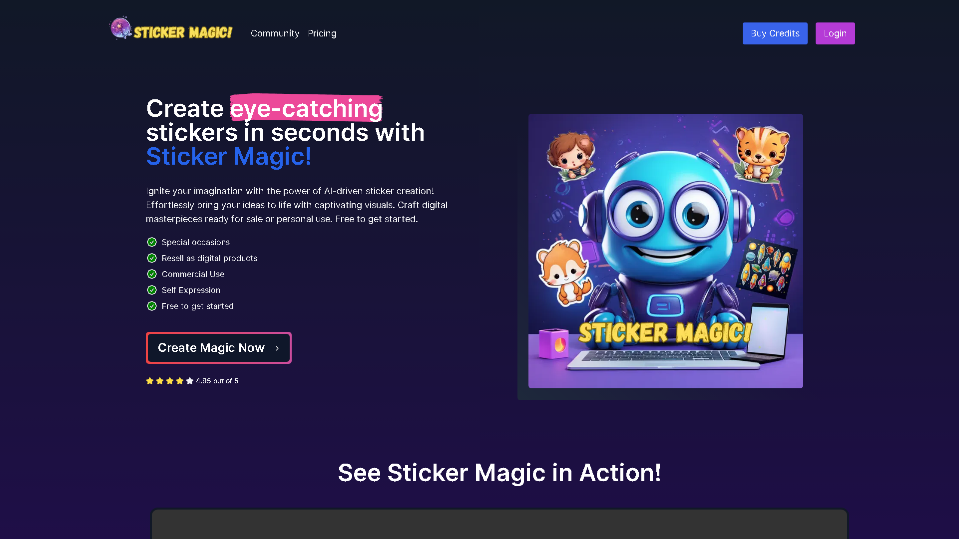 Sticker Magic Interface Screenshot - Art & Creative Design Tool