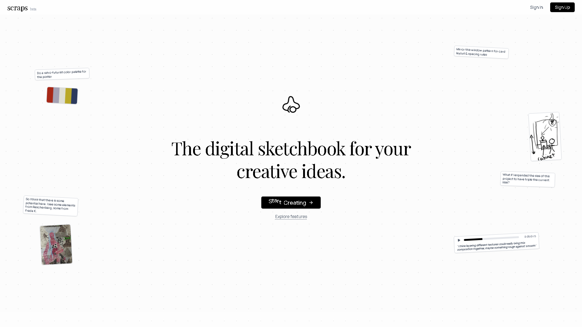 scraps Interface Screenshot - Office & Productivity Tool