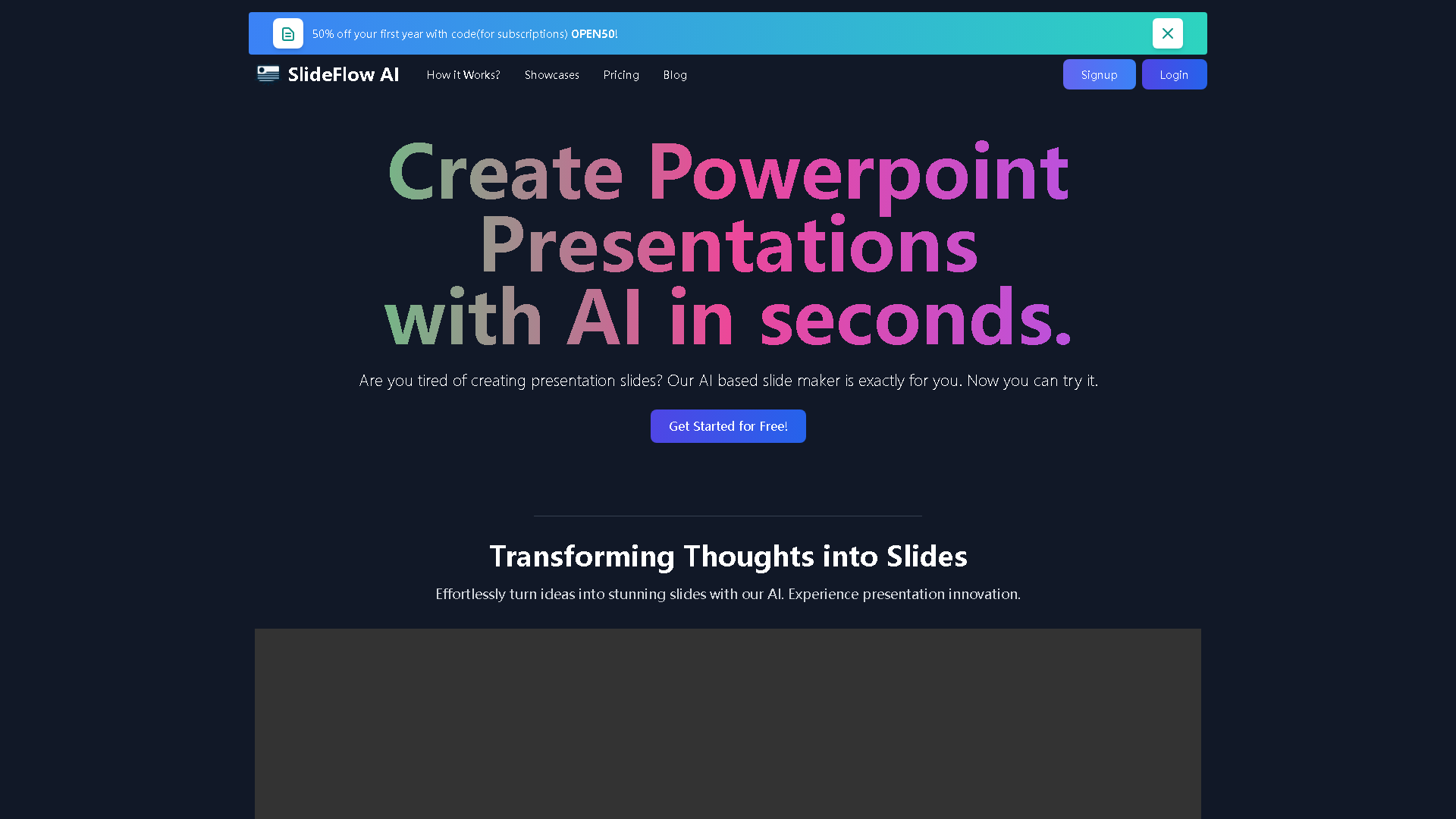 SlideFlow AI Interface Screenshot - Office & Productivity Tool