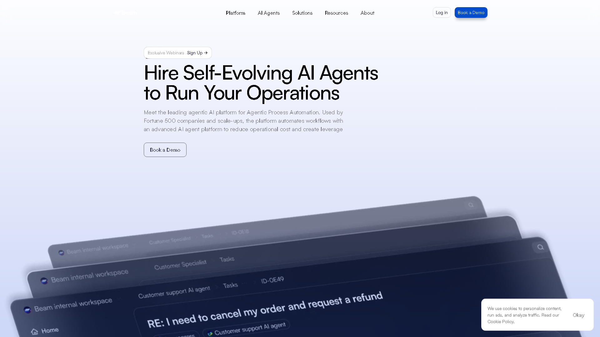 Beam AI Interface Screenshot - Legal & Finance Tool