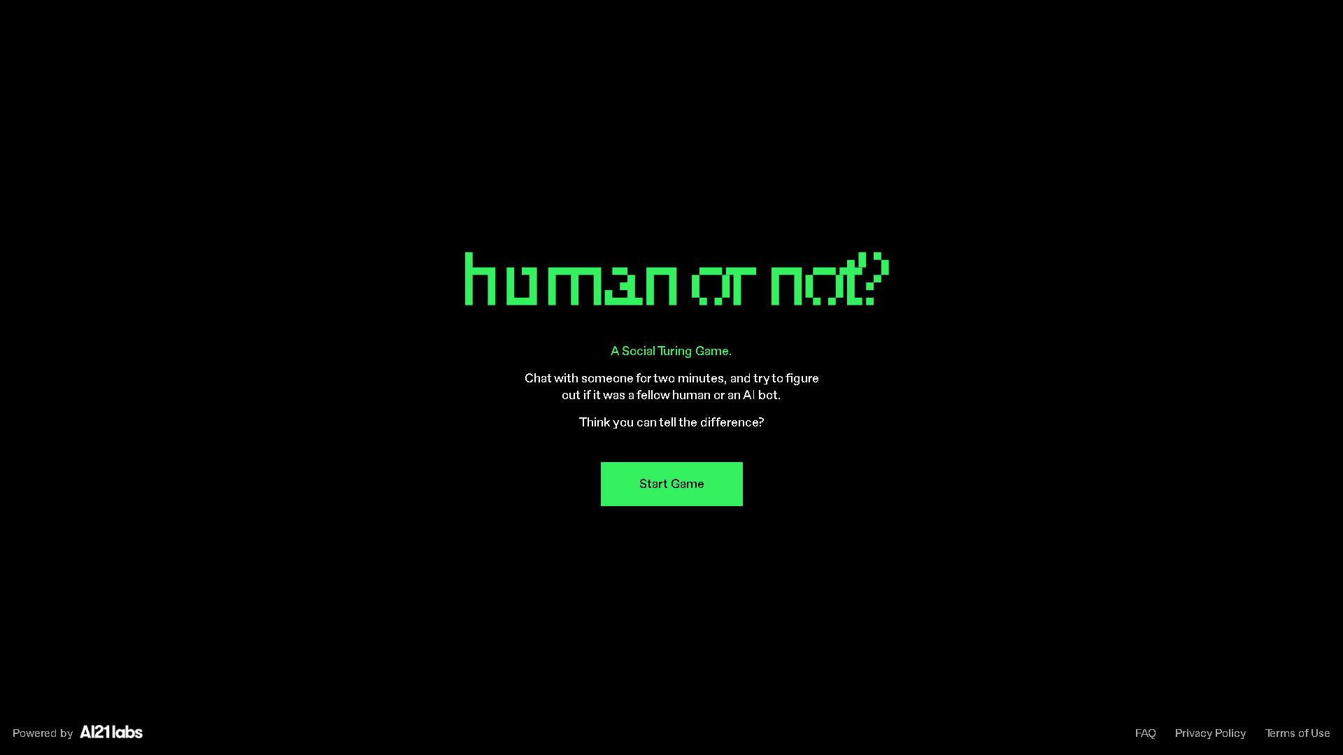 Human or Not? Interface Screenshot - AI Detection & Anti-Detection Tool