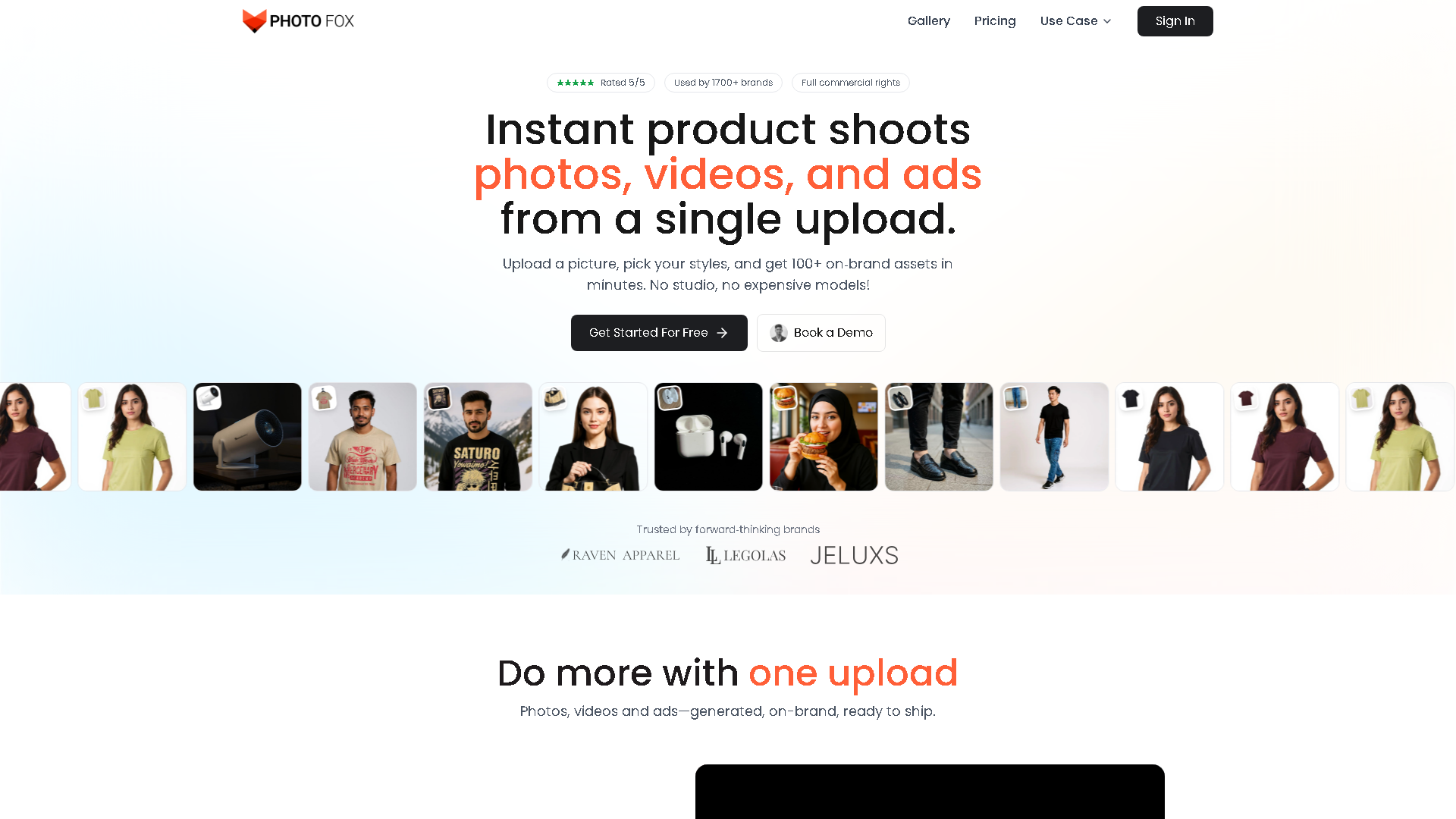 PhotoFox AI Interface Screenshot - Image & Design Tool