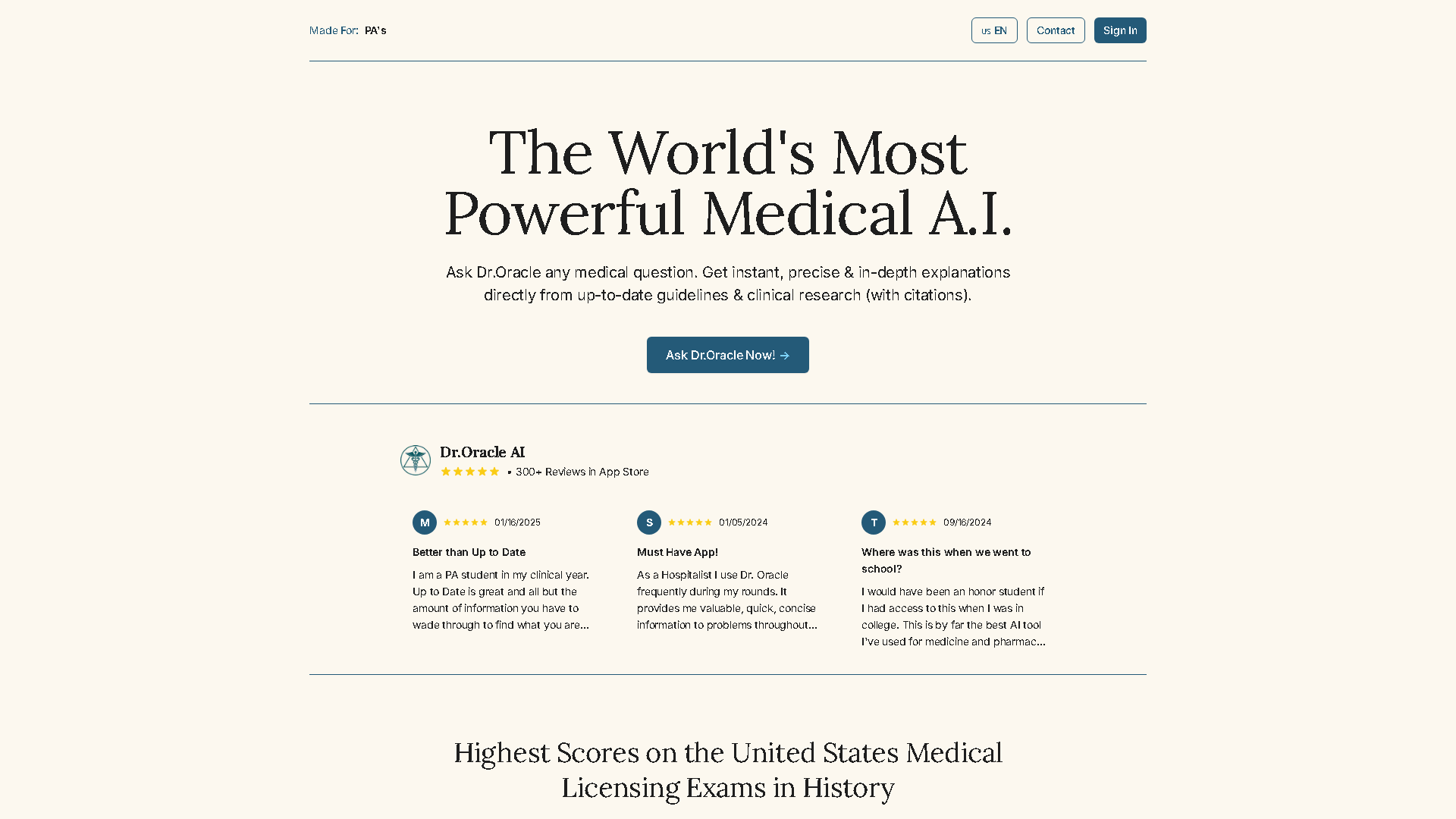 Dr.Oracle Interface Screenshot - Health & Wellness Tool