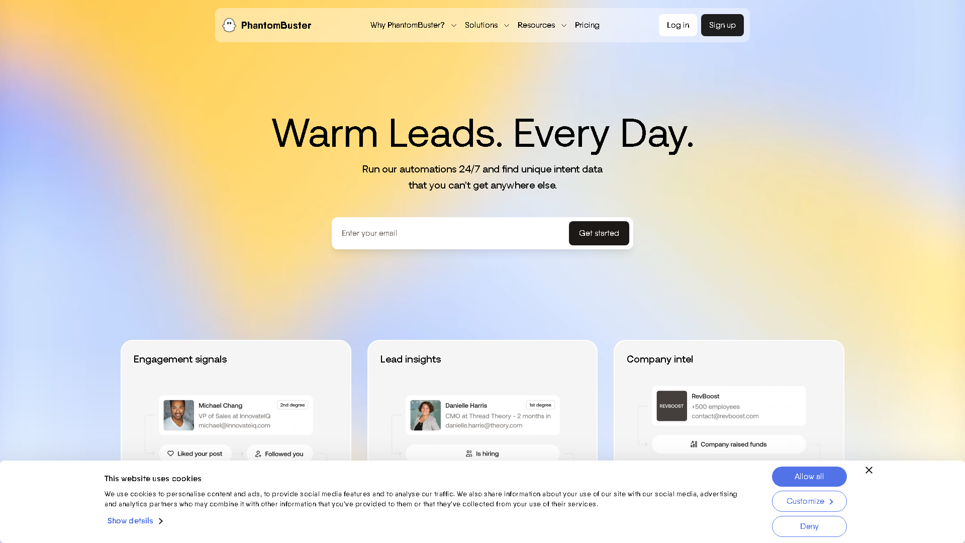 PhantomBuster Interface Screenshot - Coding & Development Tool