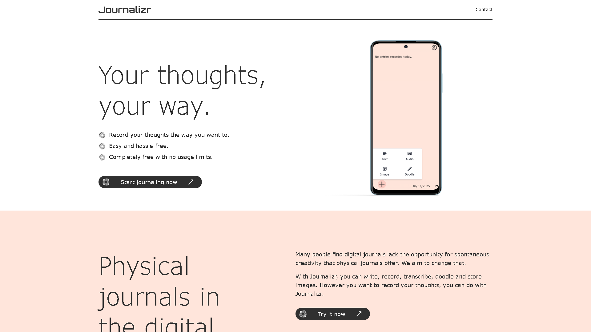 Journalizr Interface Screenshot - Voice Generation & Conversion Tool