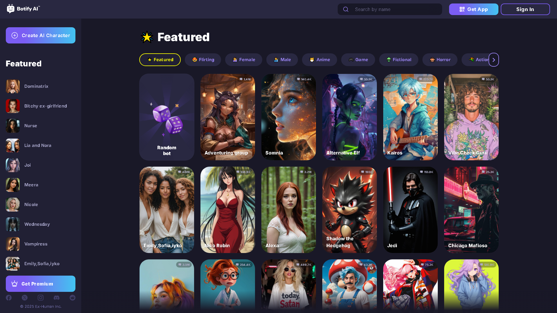 Botify AI Interface Screenshot - Art & Creative Design Tool
