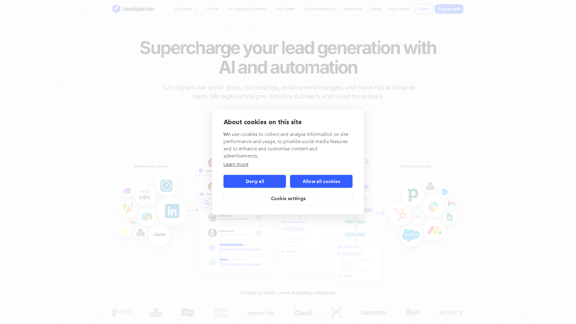 Leadspicker Interface Screenshot - Marketing & Advertising Tool