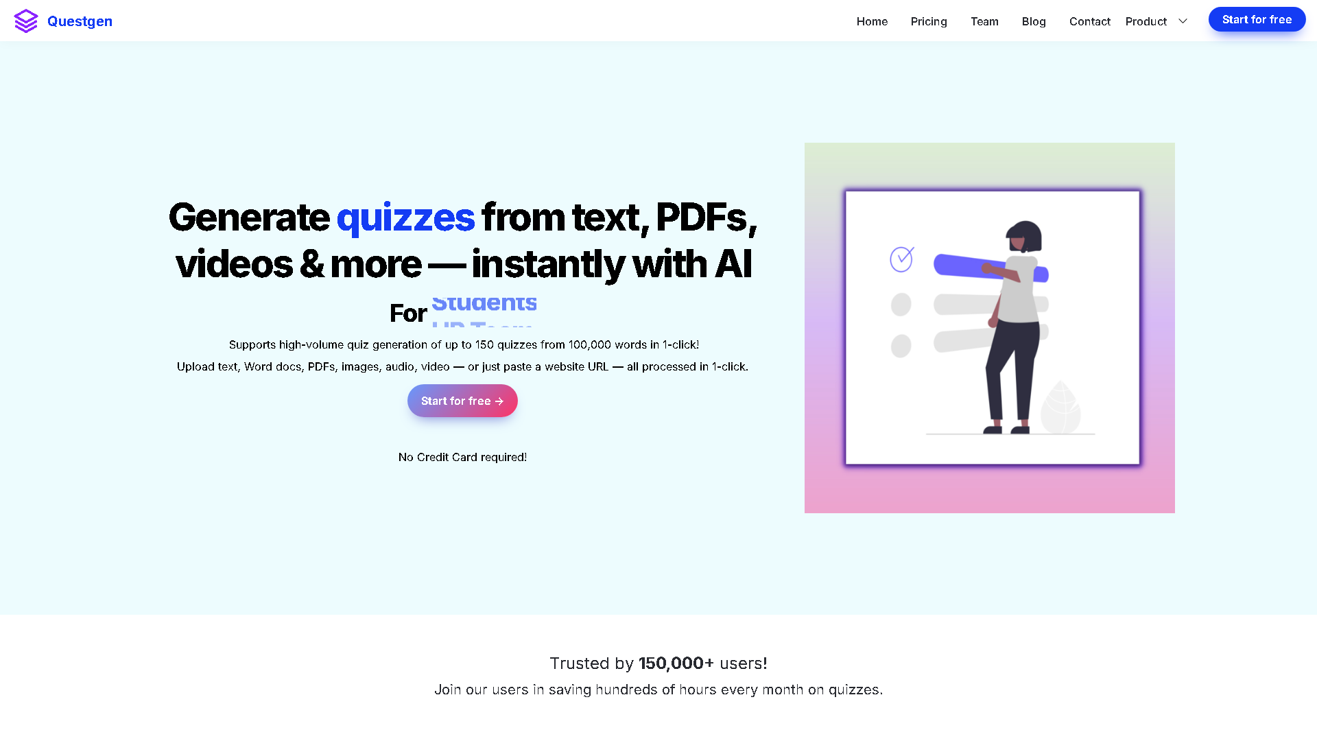 Questgen Interface Screenshot - Art & Creative Design Tool
