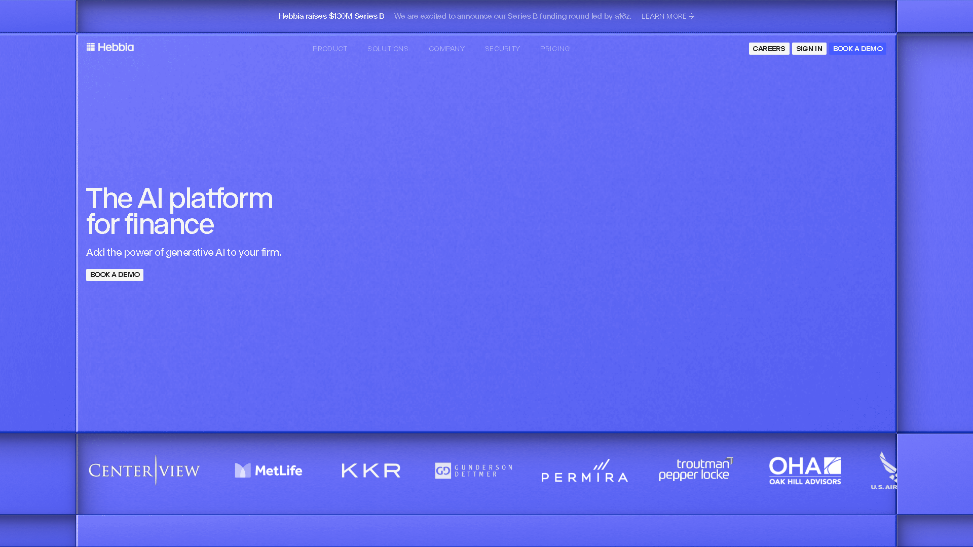 Hebbia Interface Screenshot - Legal & Finance Tool