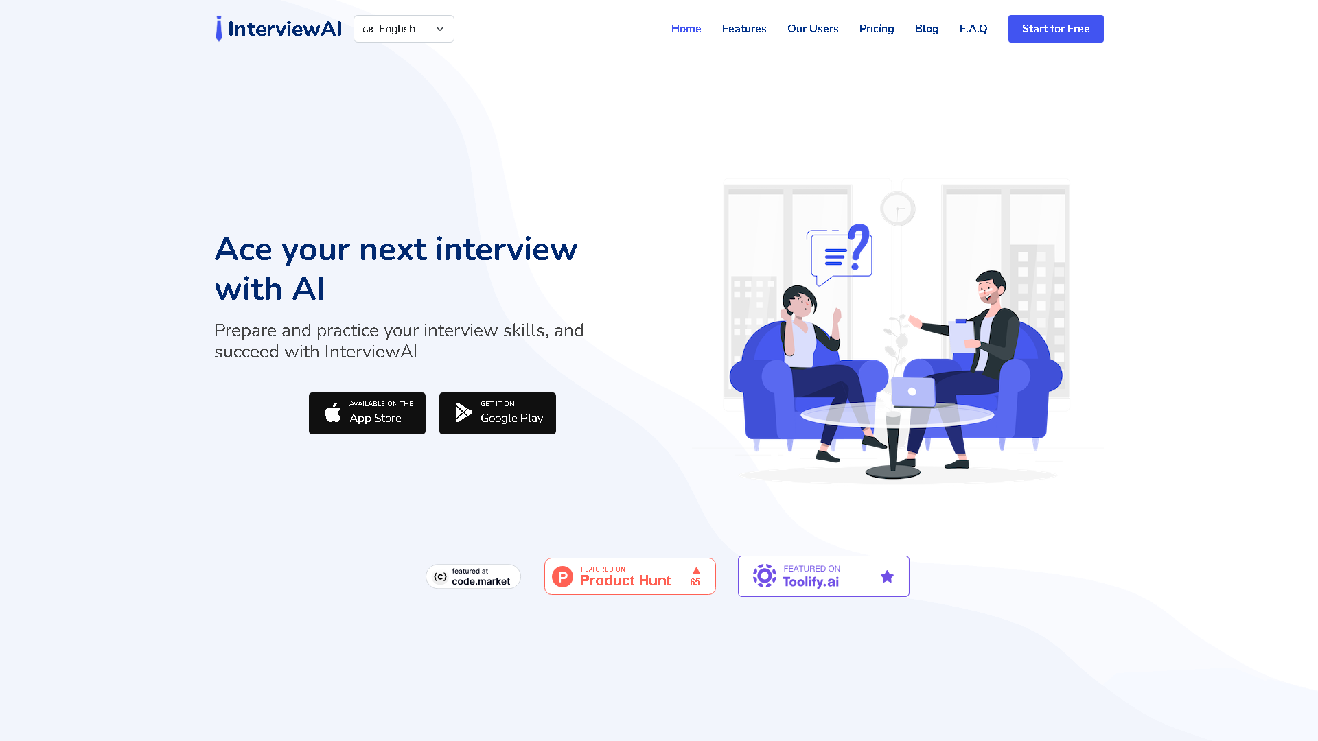 InterviewAI Interface Screenshot - Writing & Editing Tool