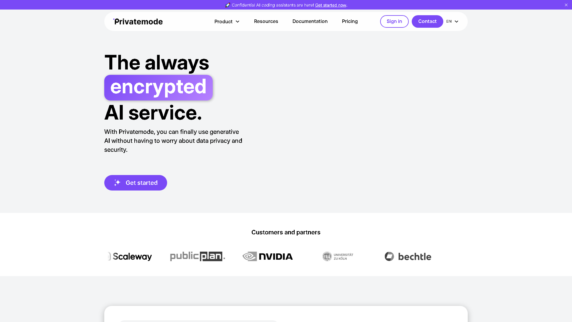 Privatemode AI Interface Screenshot - Other Tool
