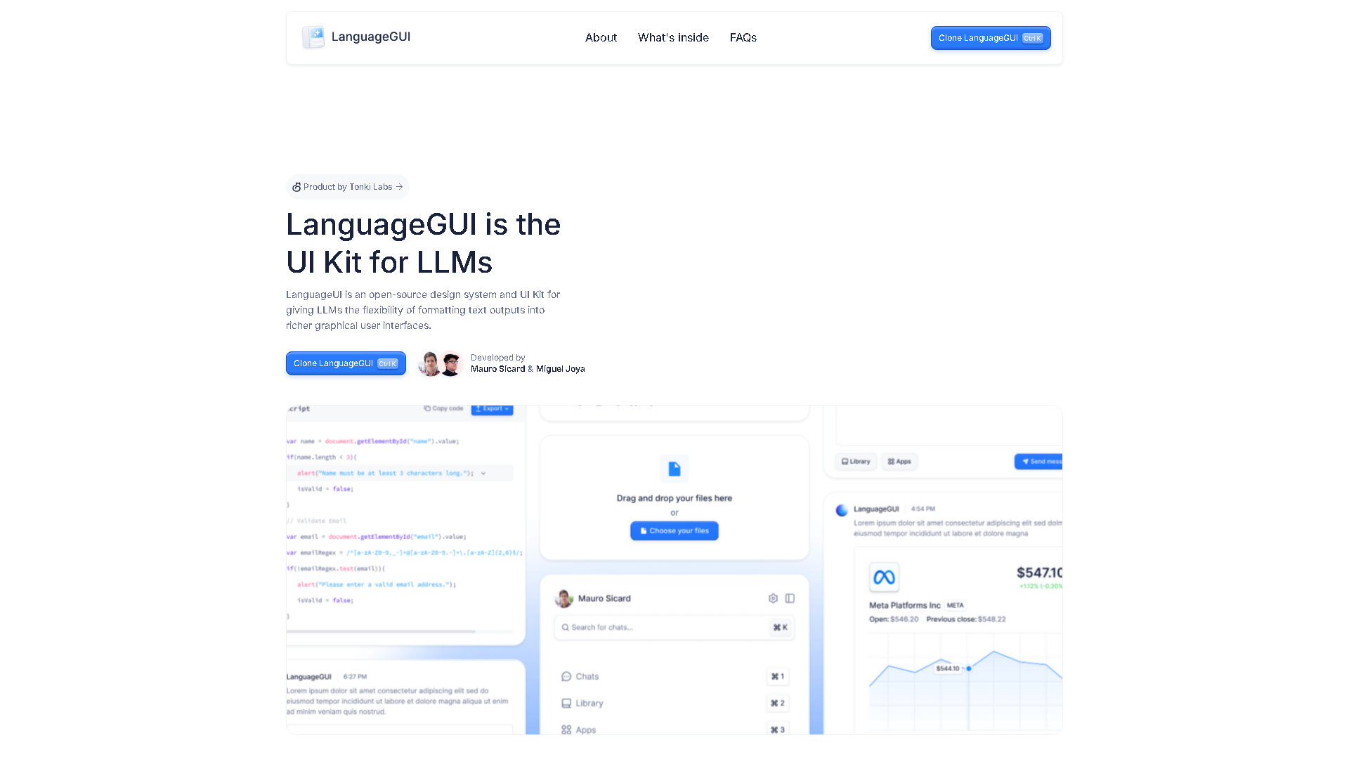 LanguageGUI Interface Screenshot - Art & Creative Design Tool