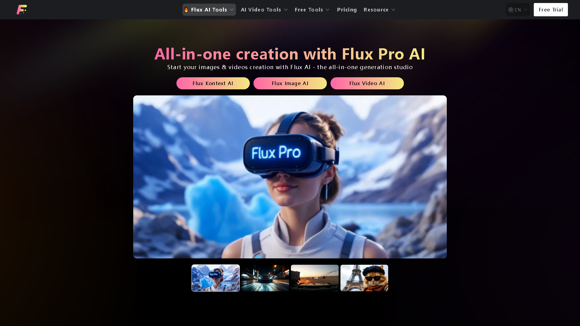Flux Pro AI Interface Screenshot - Writing & Editing Tool