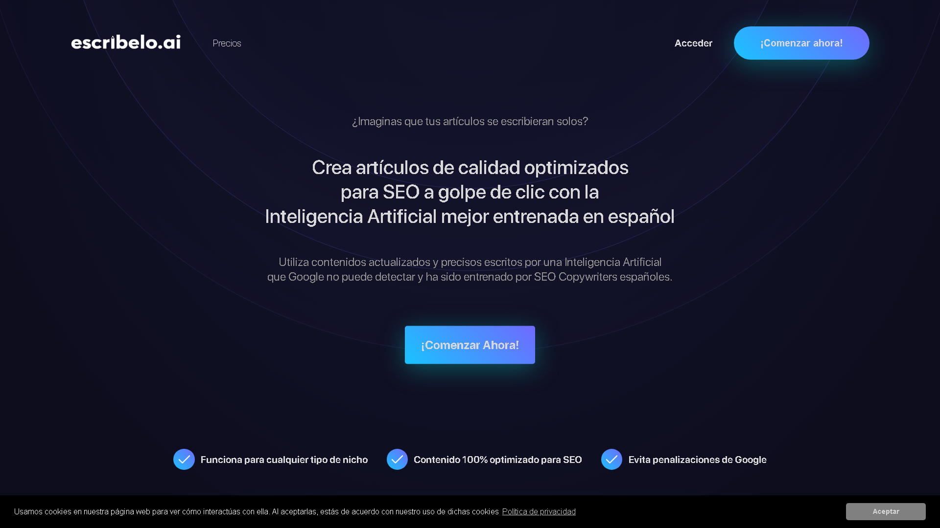 Escríbelo Interface Screenshot - Writing & Editing Tool
