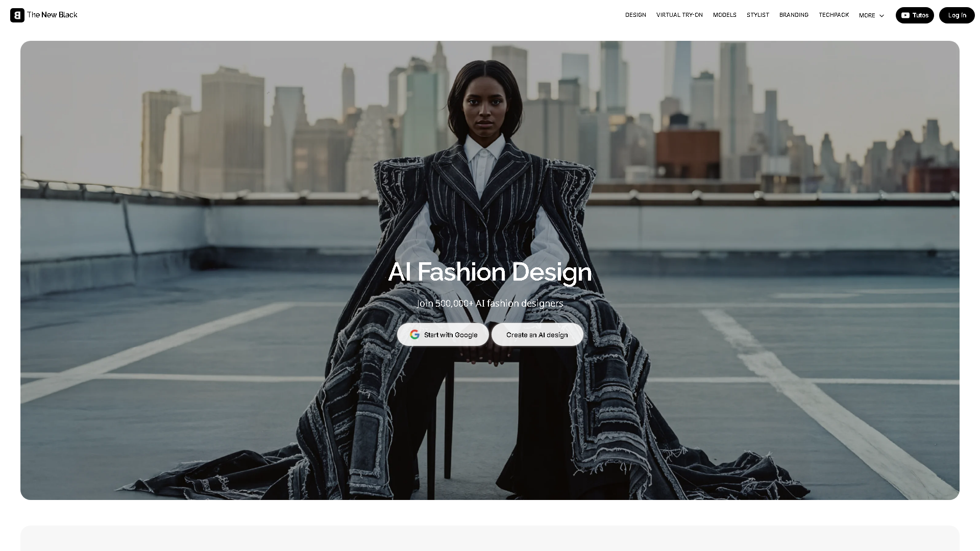 The New Black AI Interface Screenshot - Art & Creative Design Tool