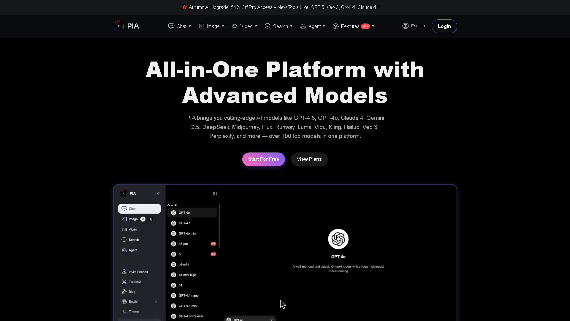 PIA (Personal Intelligence Assistant) Interface Screenshot - Office & Productivity Tool