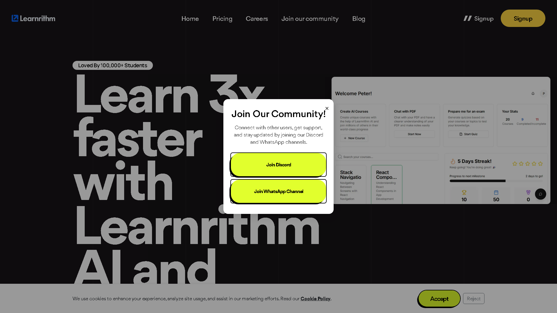 Learnrithm AI Interface Screenshot - Education & Learning Tool