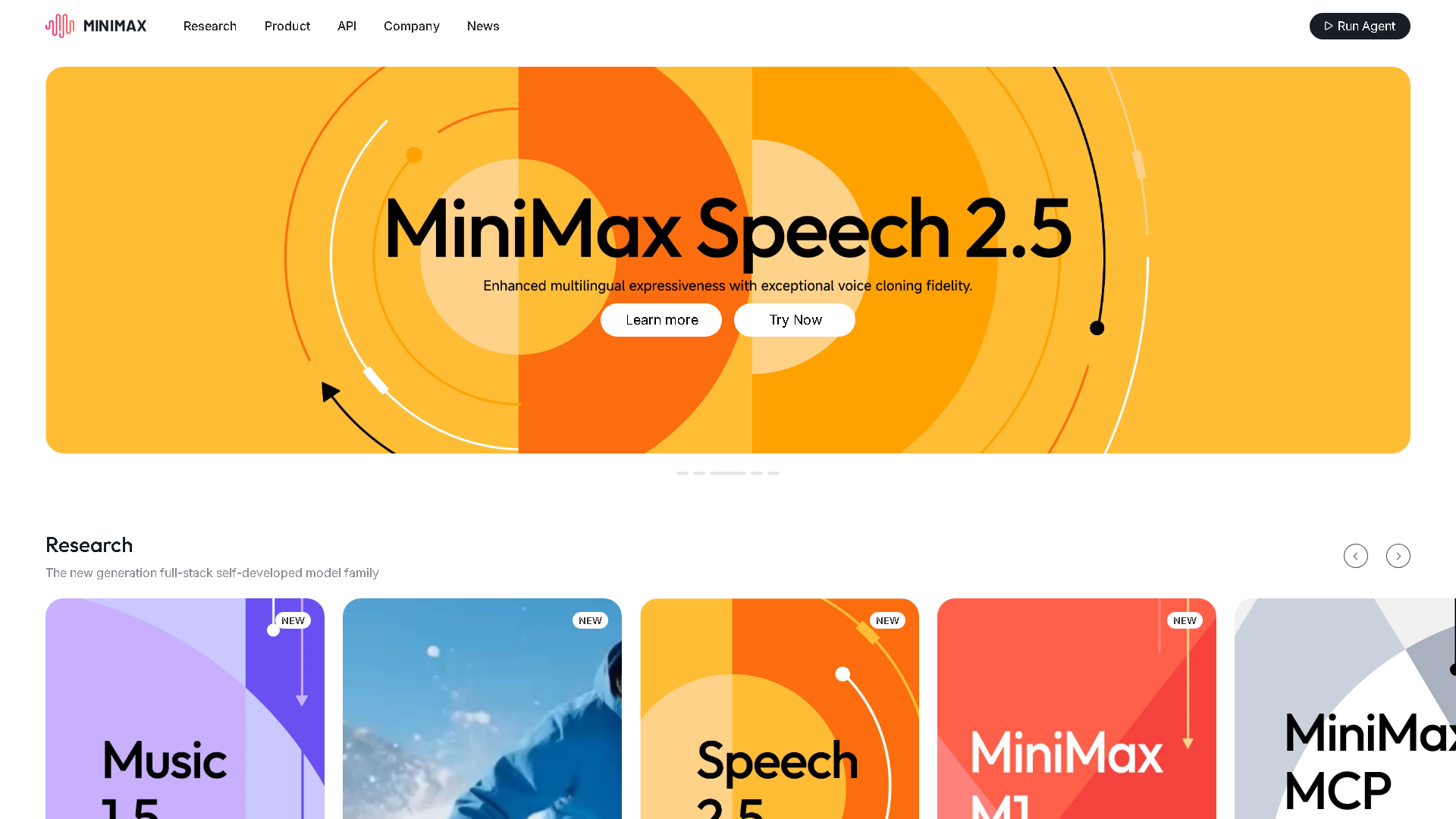 MiniMax Interface Screenshot - Writing & Editing Tool