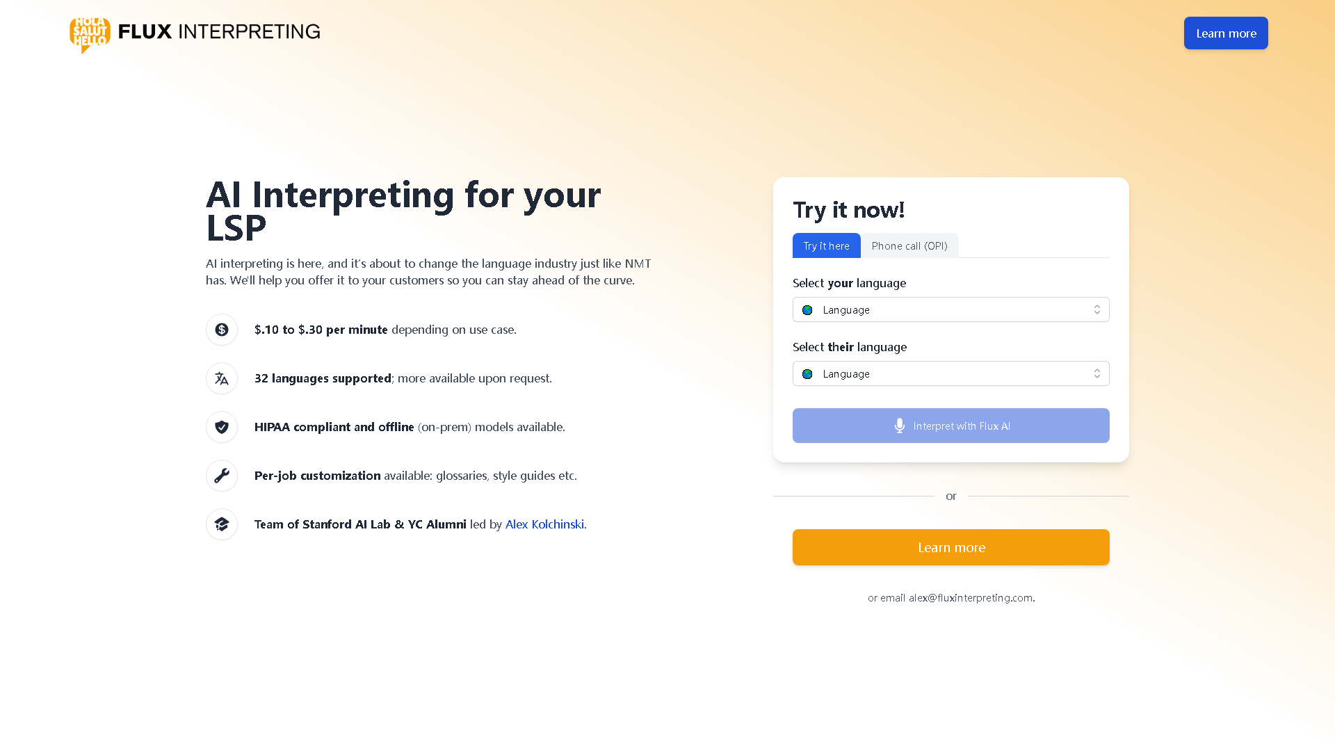 TranslateMyCall Interface Screenshot - Education & Learning Tool