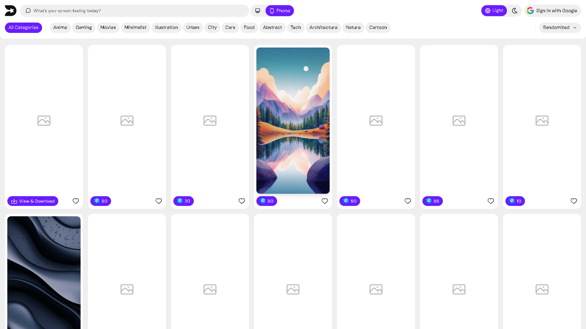 Dreampix Interface Screenshot - Image Generation & Editing Tool