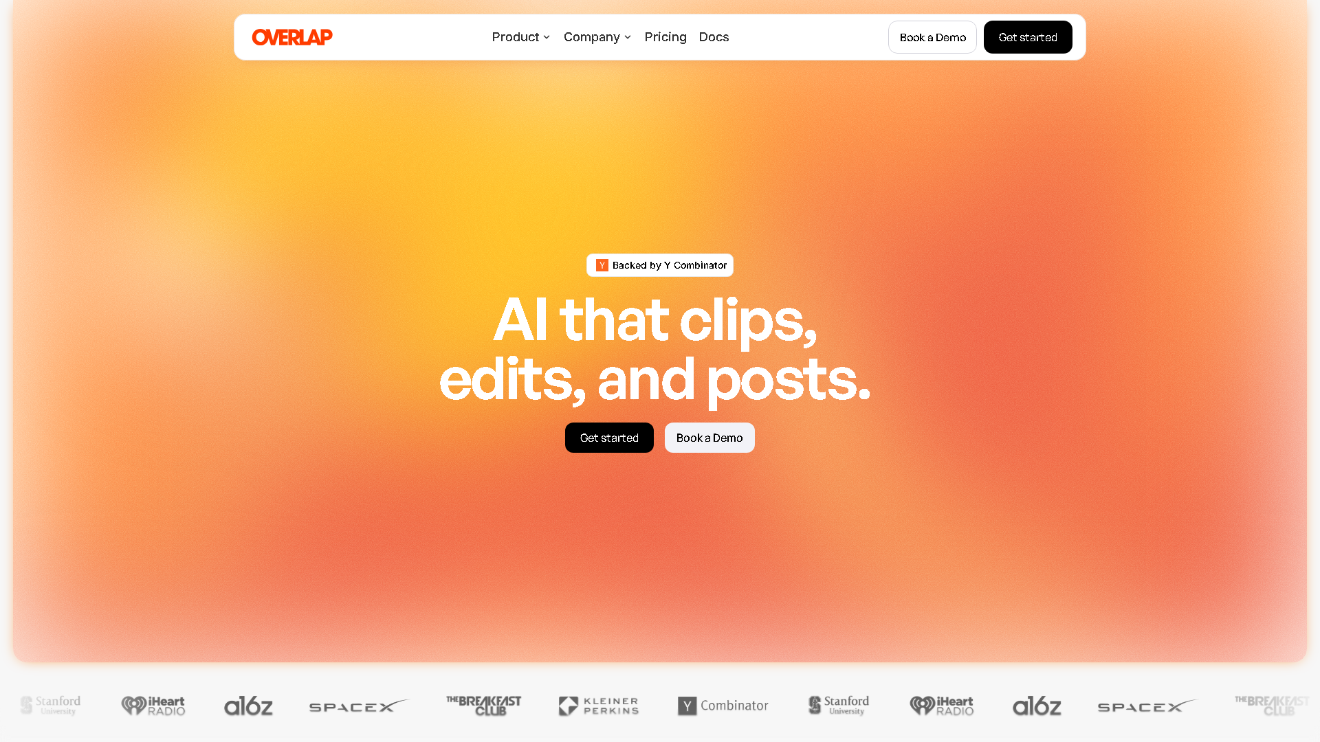 Overlap Interface Screenshot - Social Media Tool