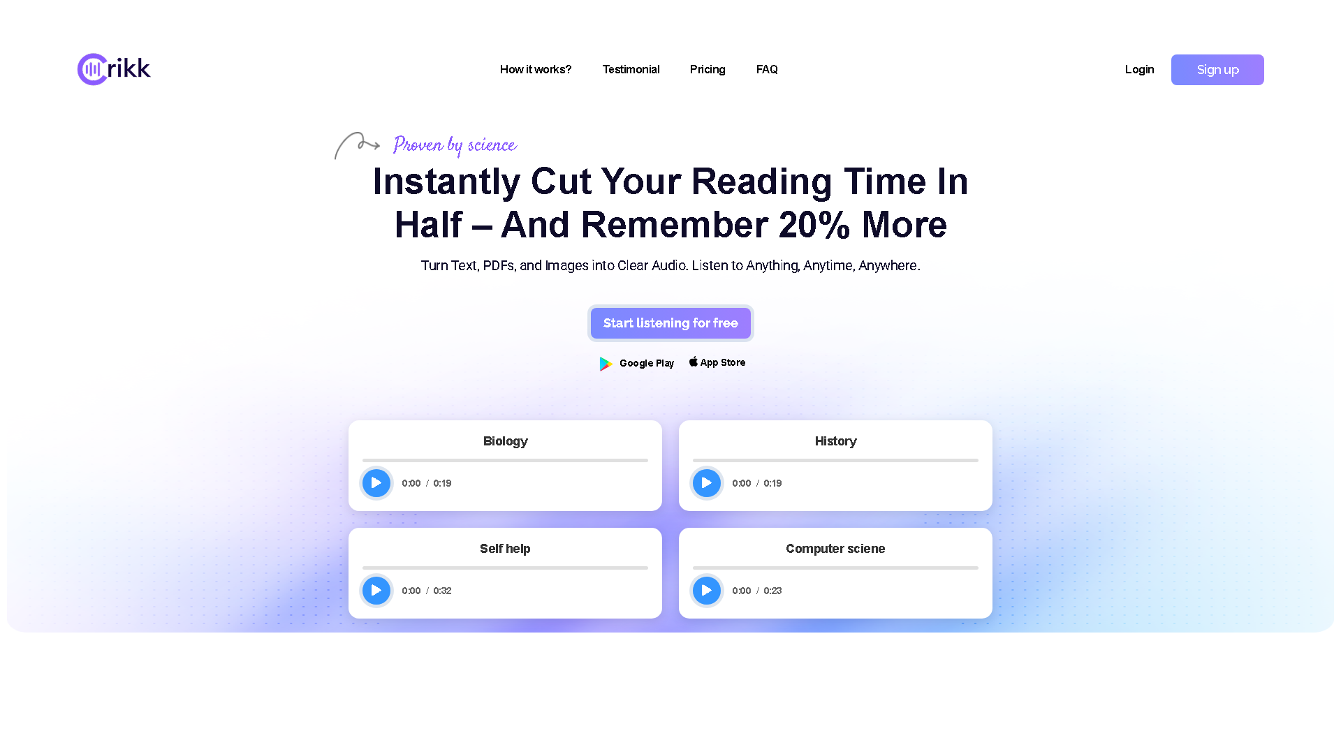 Crikk Interface Screenshot - Voice Generation & Conversion Tool