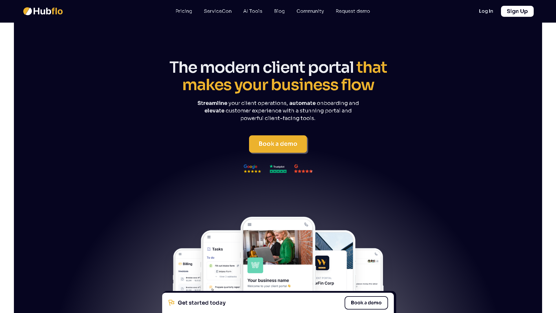 Hubflo Interface Screenshot - Writing & Editing Tool