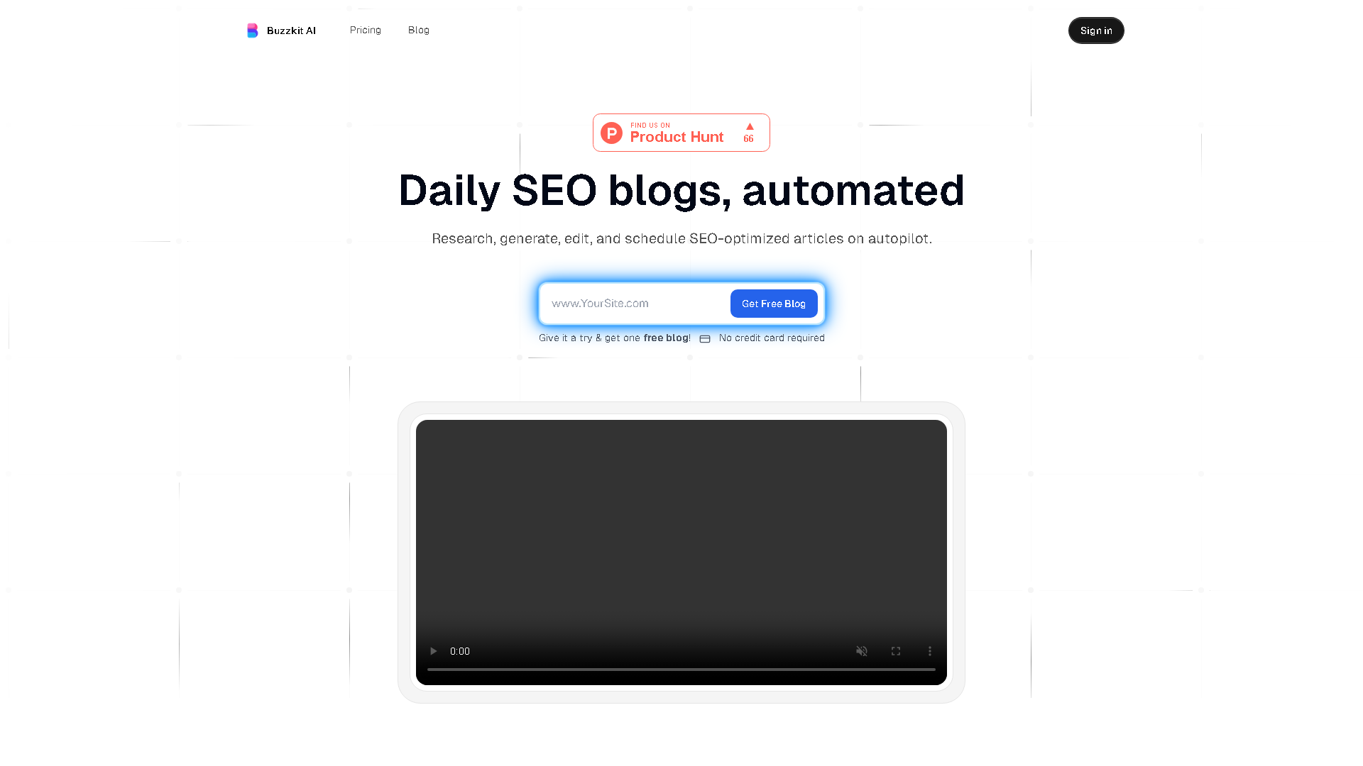 Buzzkit AI Interface Screenshot - Writing & Content Tool