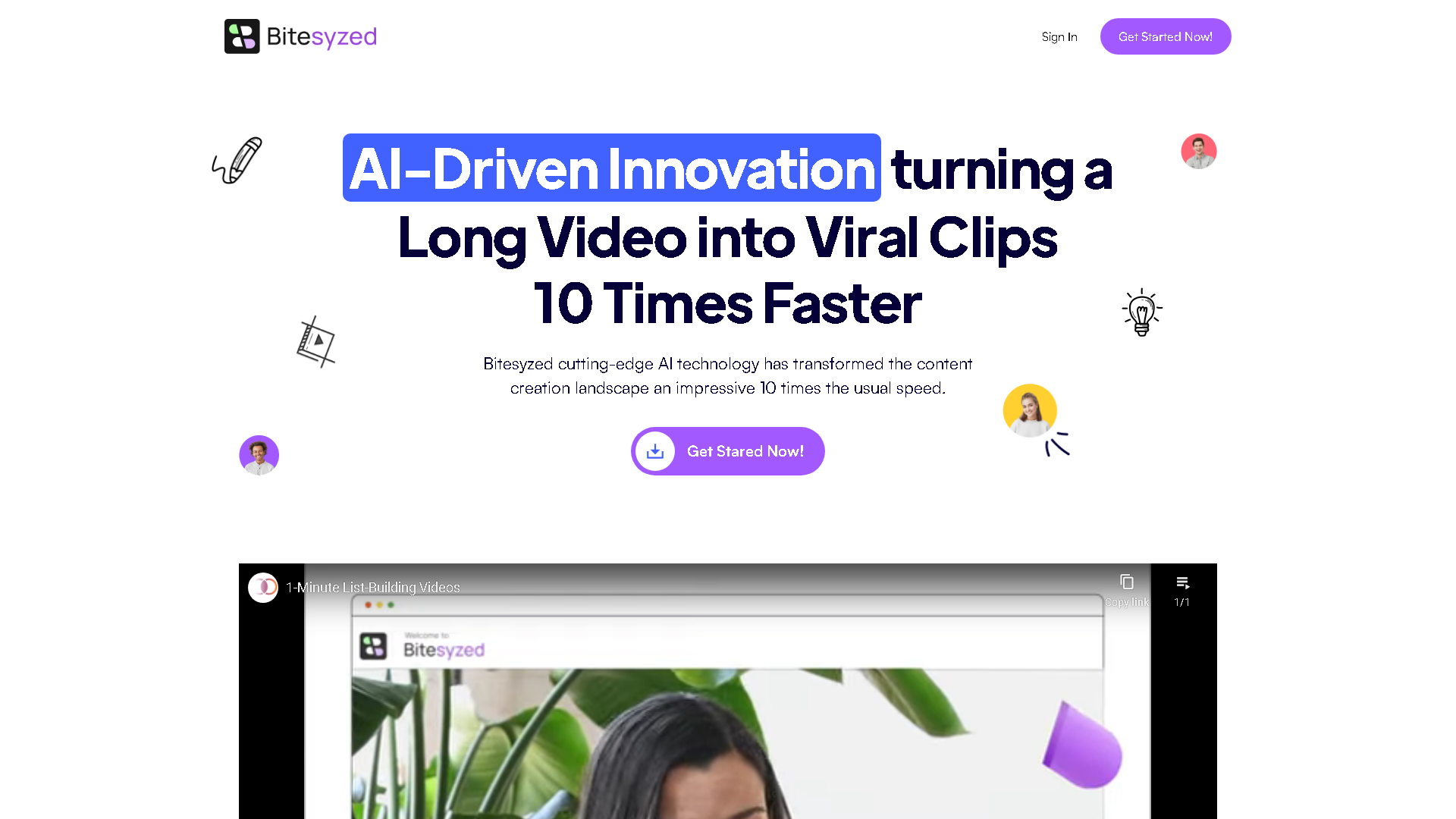 BiteSyzed Interface Screenshot - Writing & Editing Tool