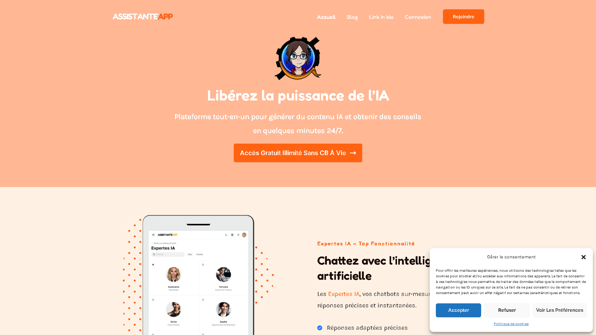 Assistante.app Interface Screenshot - Voice Generation & Conversion Tool