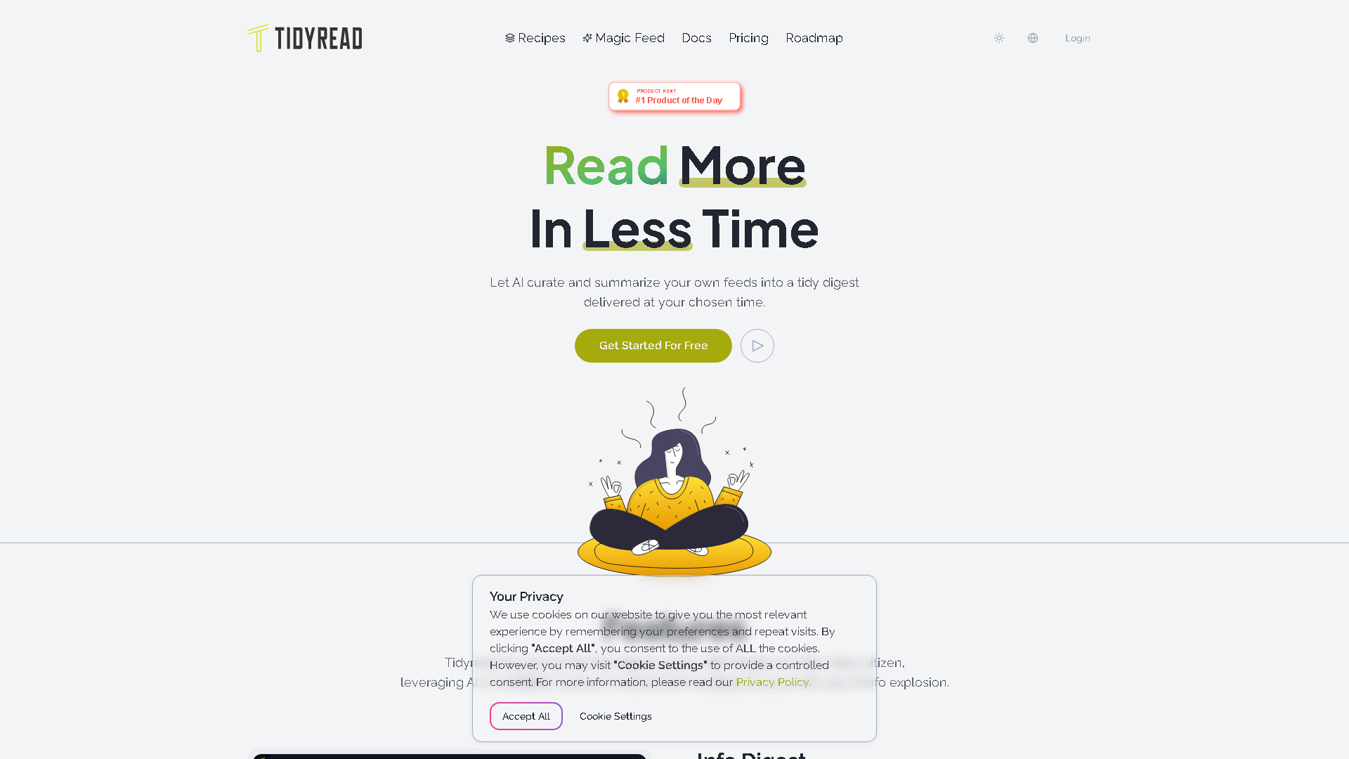 Tidyread Interface Screenshot - Education & Learning Tool