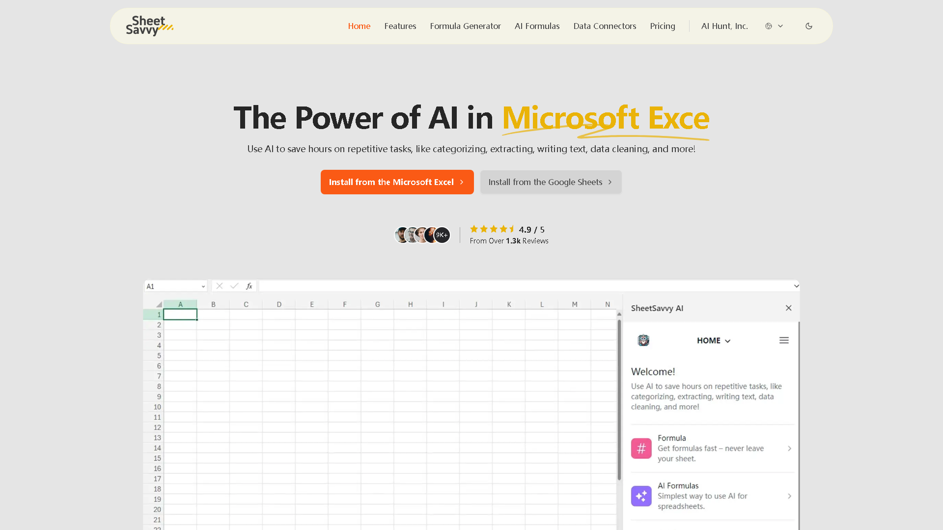 SheetSavvy AI Interface Screenshot - Office & Productivity Tool