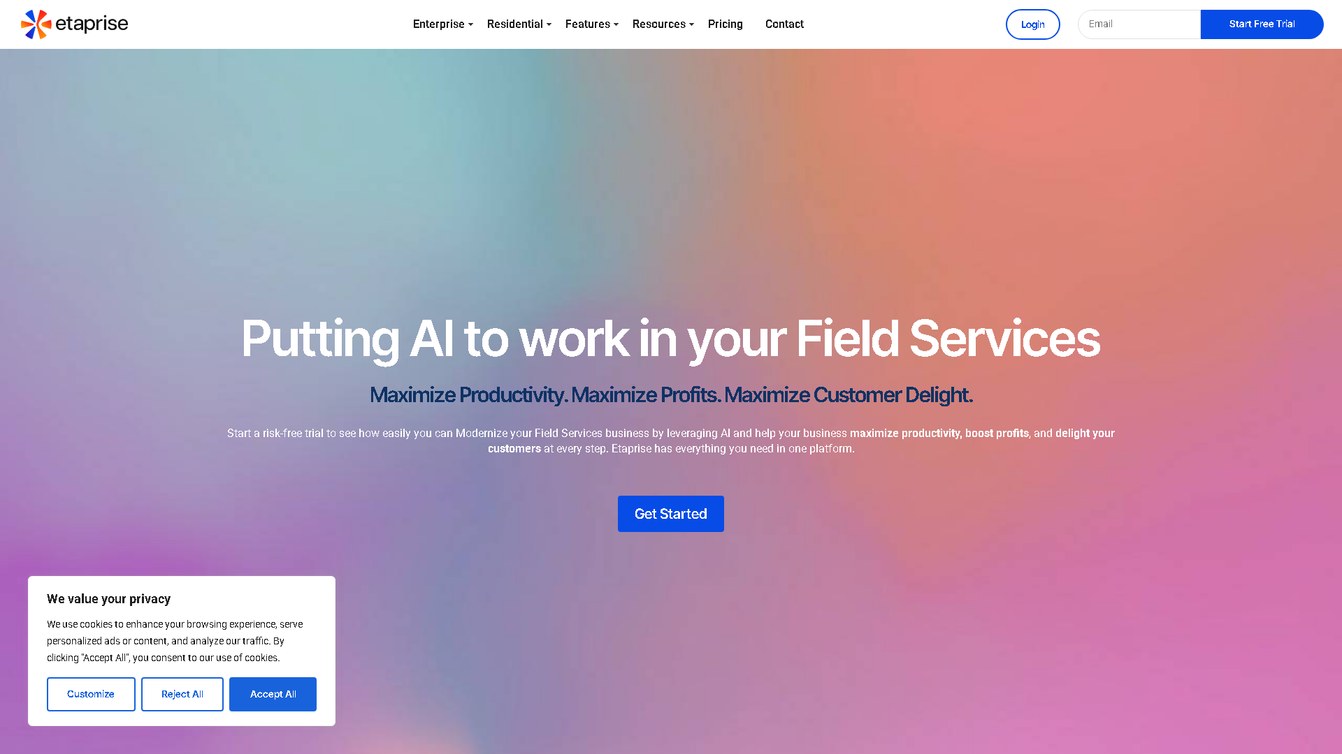 Etaprise Interface Screenshot - Office & Productivity Tool