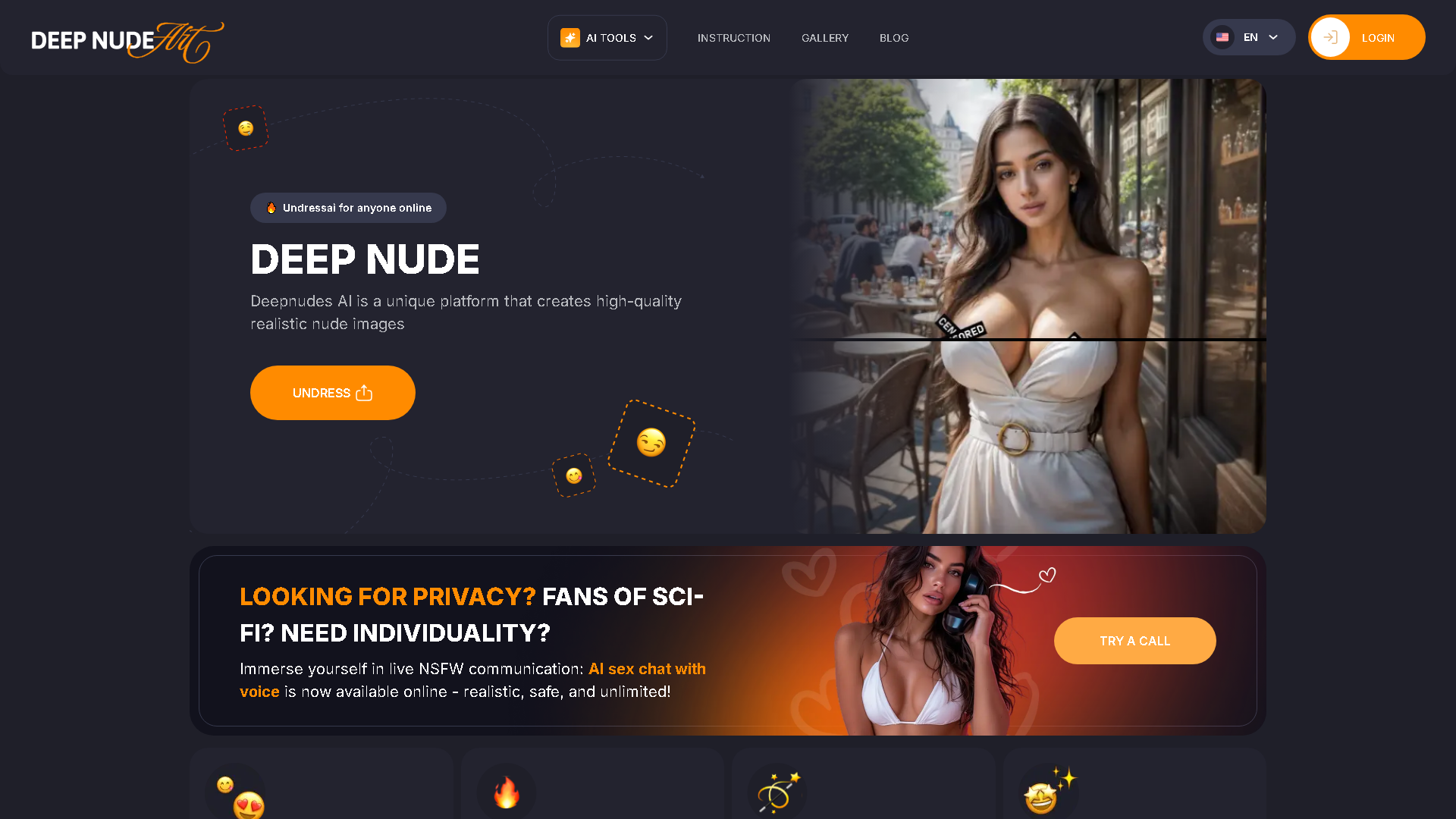 Deep-nudes.com Interface Screenshot - Image & Design Tool