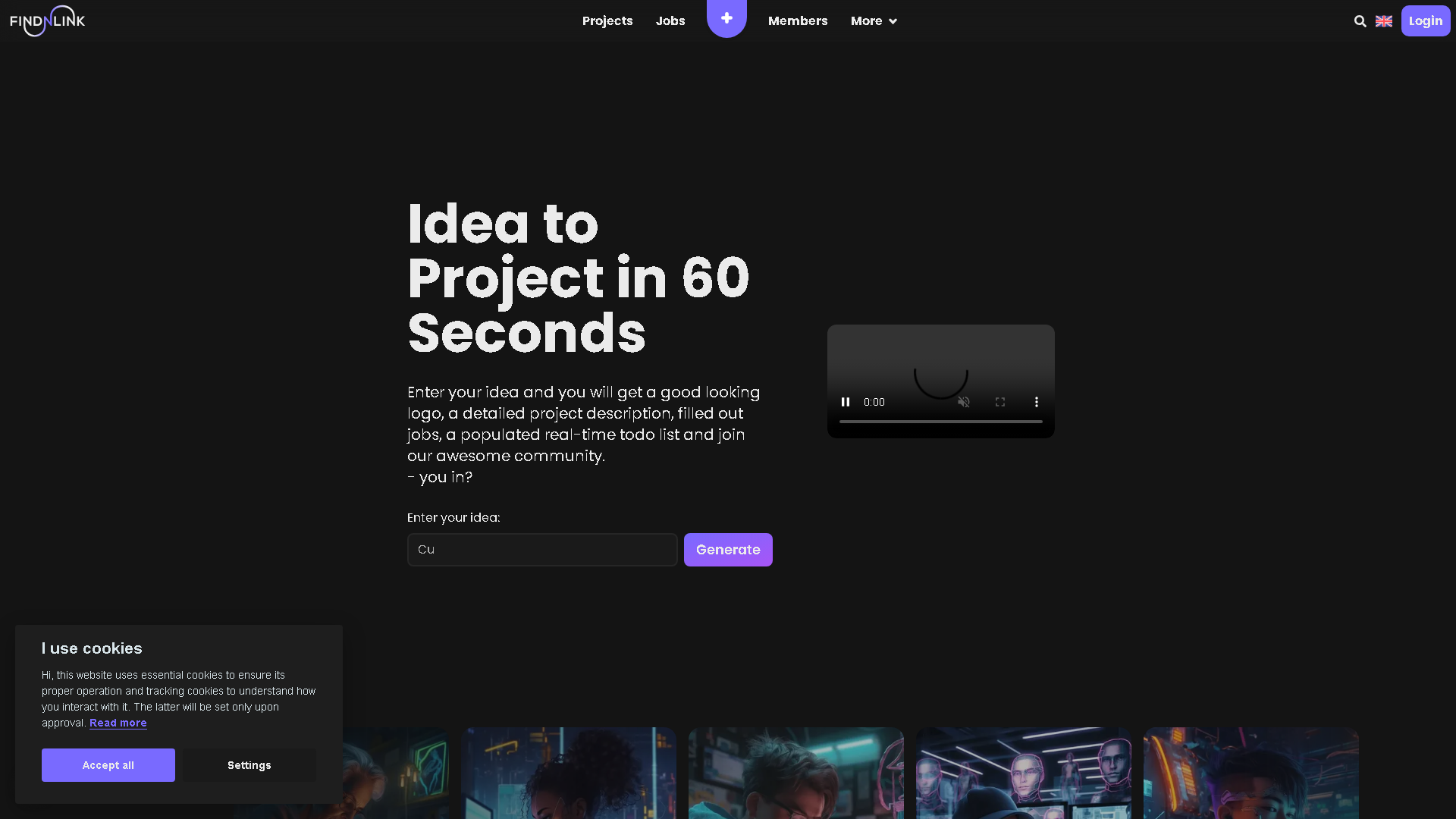 Findnlink Interface Screenshot - Writing & Editing Tool
