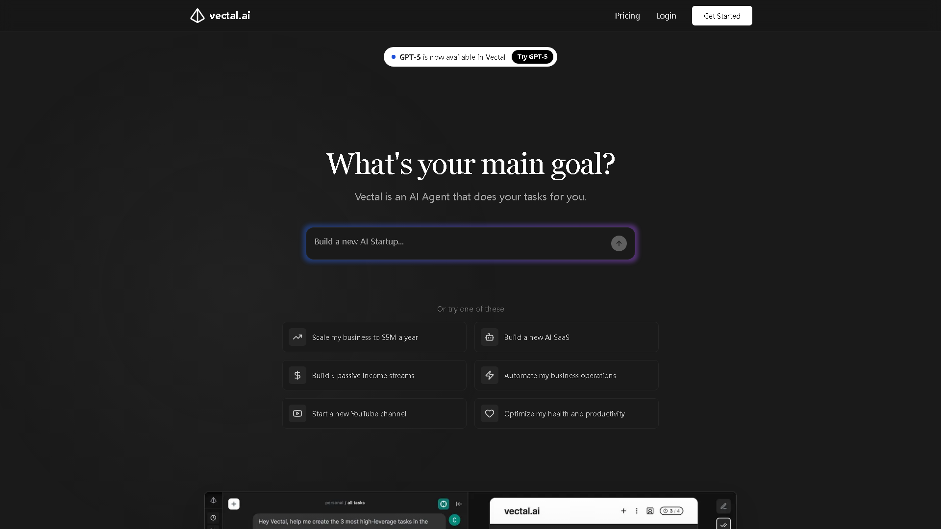vectal.ai Interface Screenshot - Office & Productivity Tool