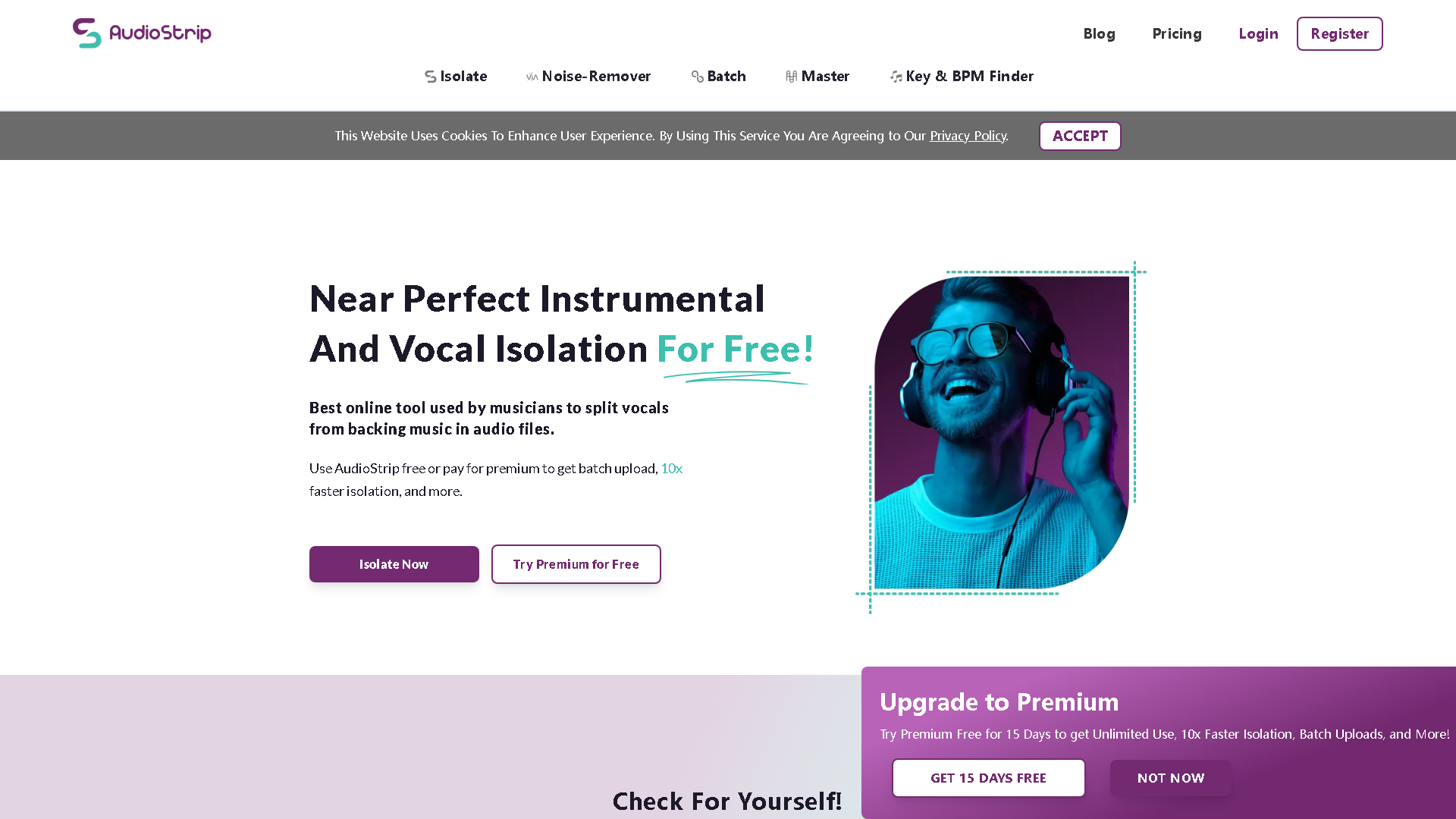 AudioStrip Interface Screenshot - Music & Audio Tool