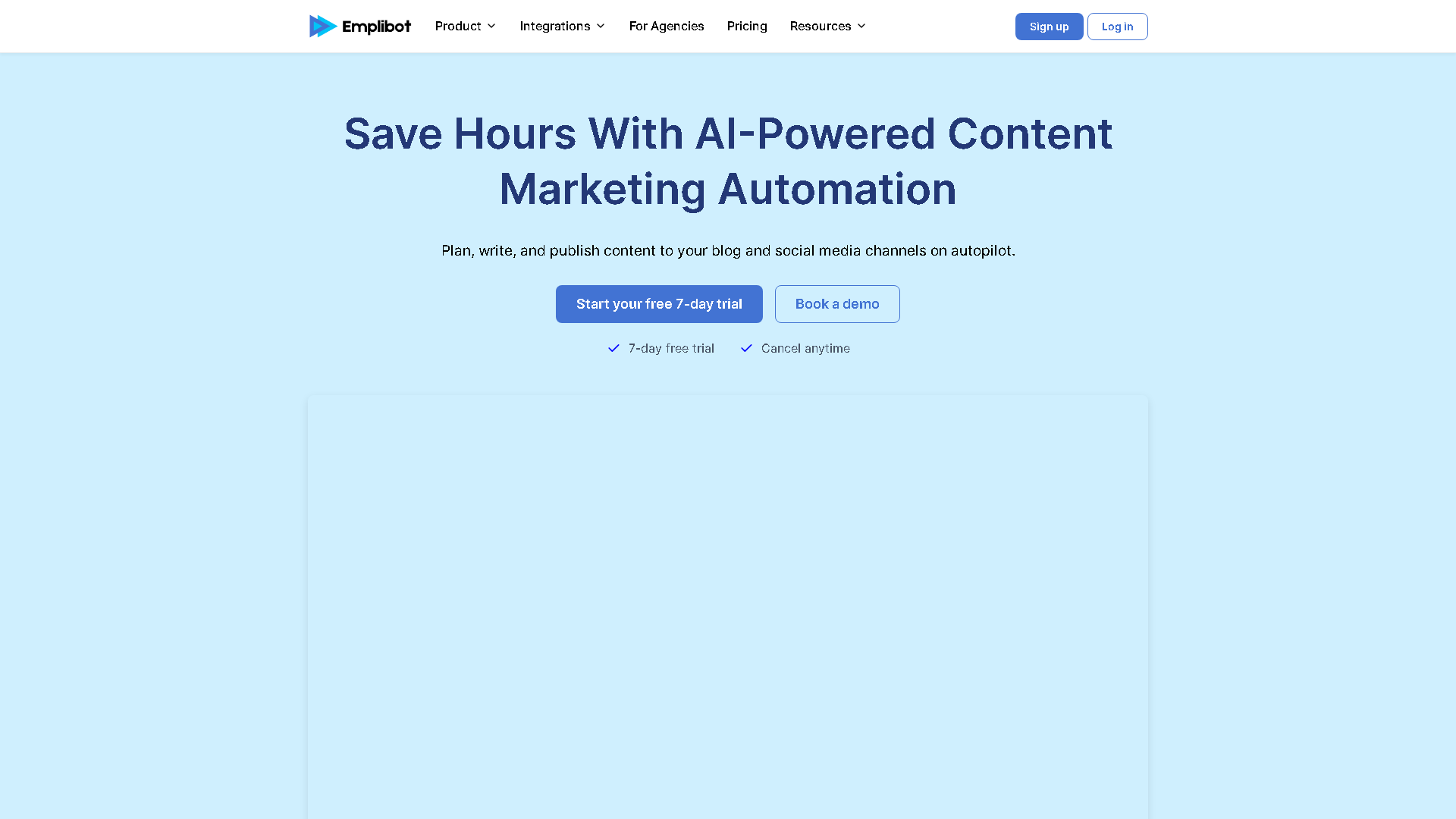 Emplibot Interface Screenshot - Writing & Editing Tool