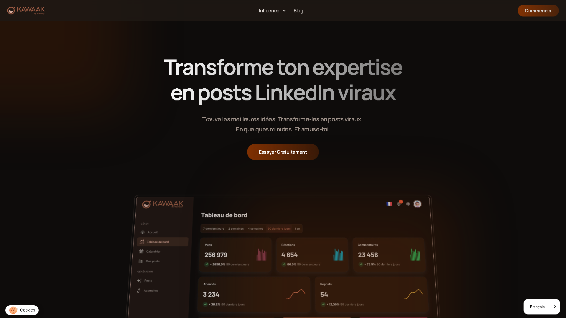 Kawaak Interface Screenshot - Writing & Editing Tool