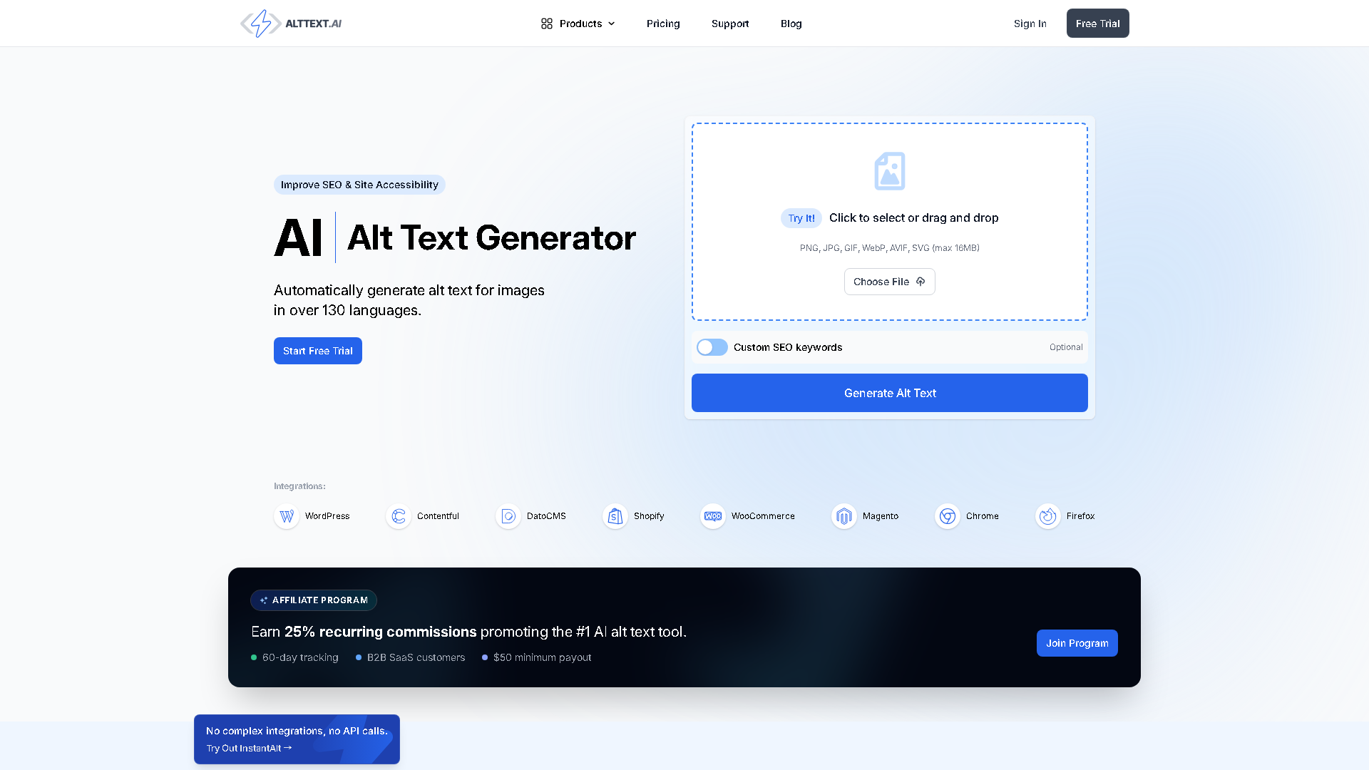 AltText.ai Interface Screenshot - Writing & Editing Tool