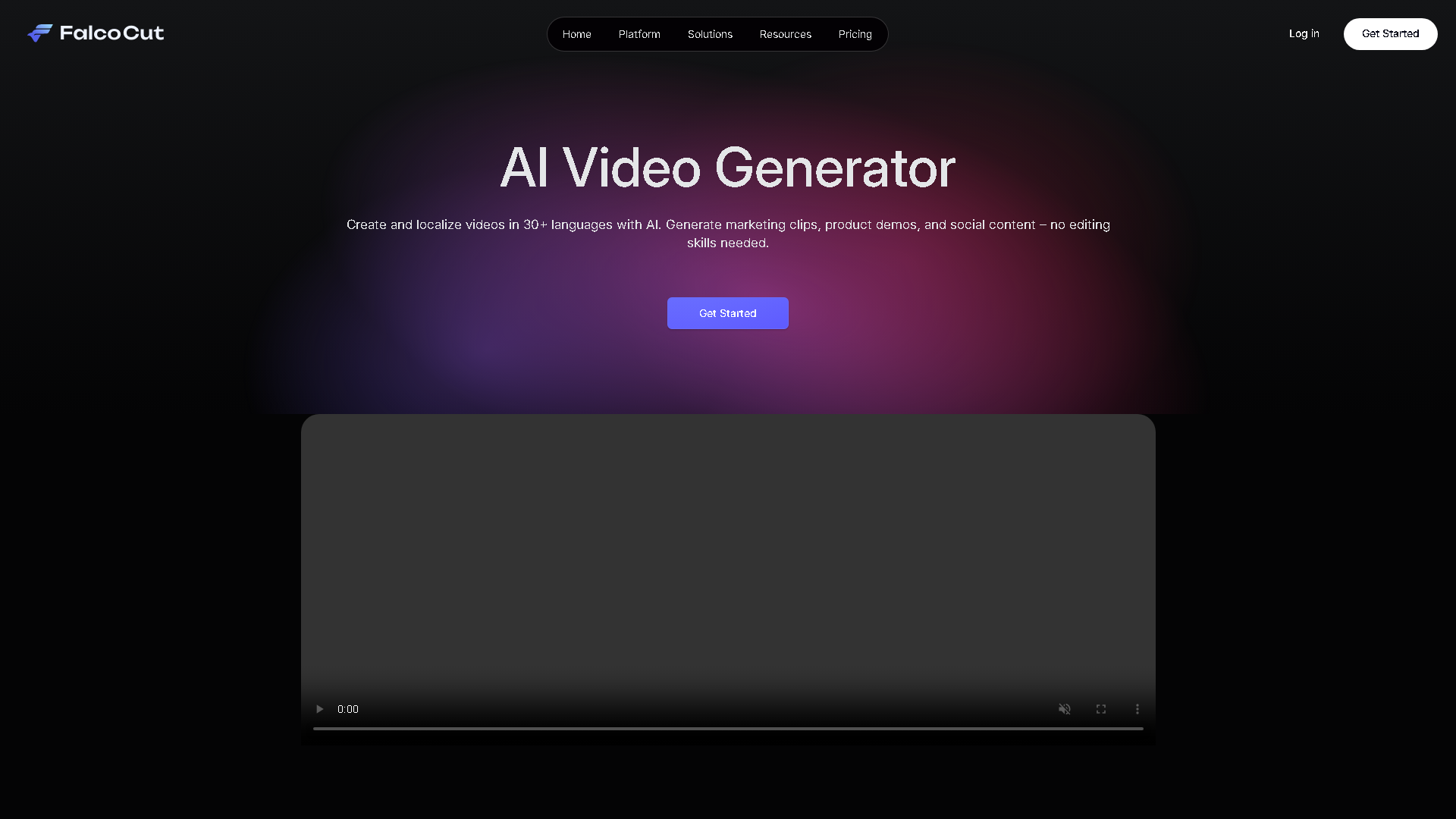 FalcoCut Interface Screenshot - Writing & Editing Tool