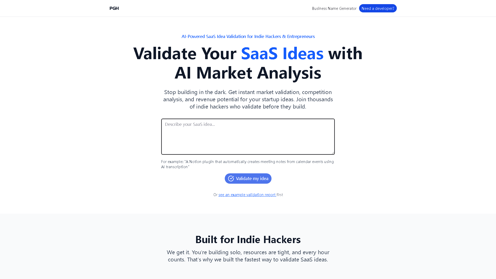 SaaS Name Generator Interface Screenshot - Writing & Editing Tool