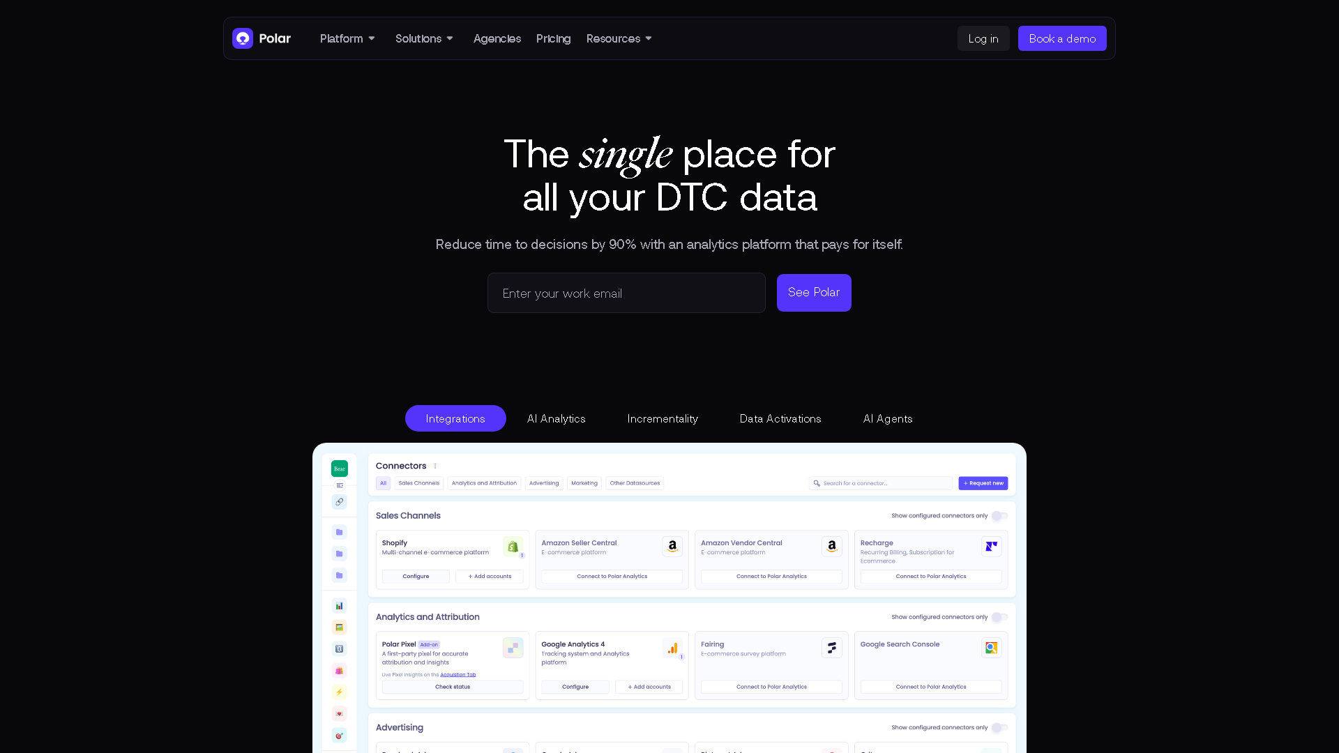 Polar Analytics Interface Screenshot - Marketing & Advertising Tool