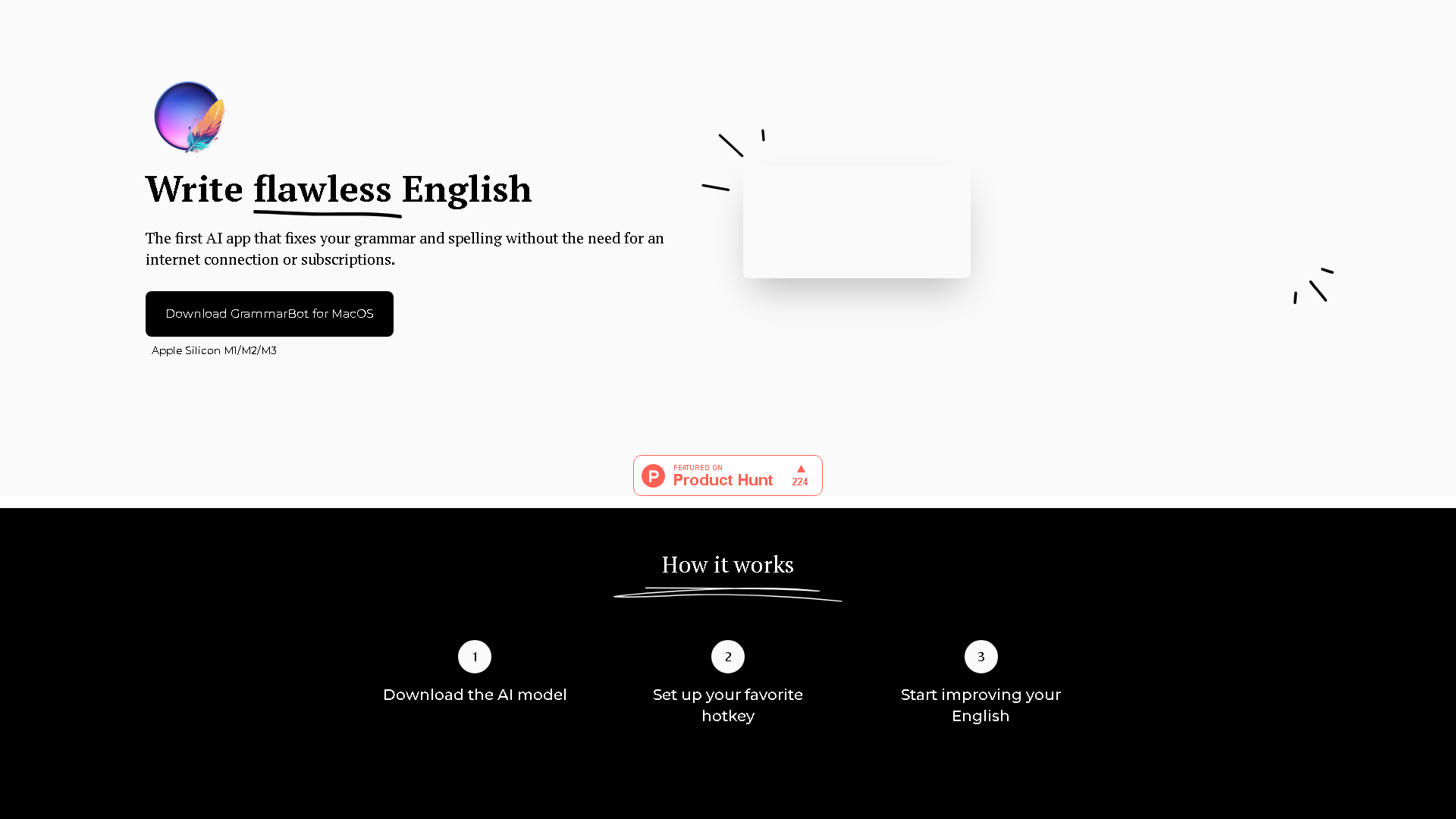 GrammarBot Interface Screenshot - Writing & Editing Tool