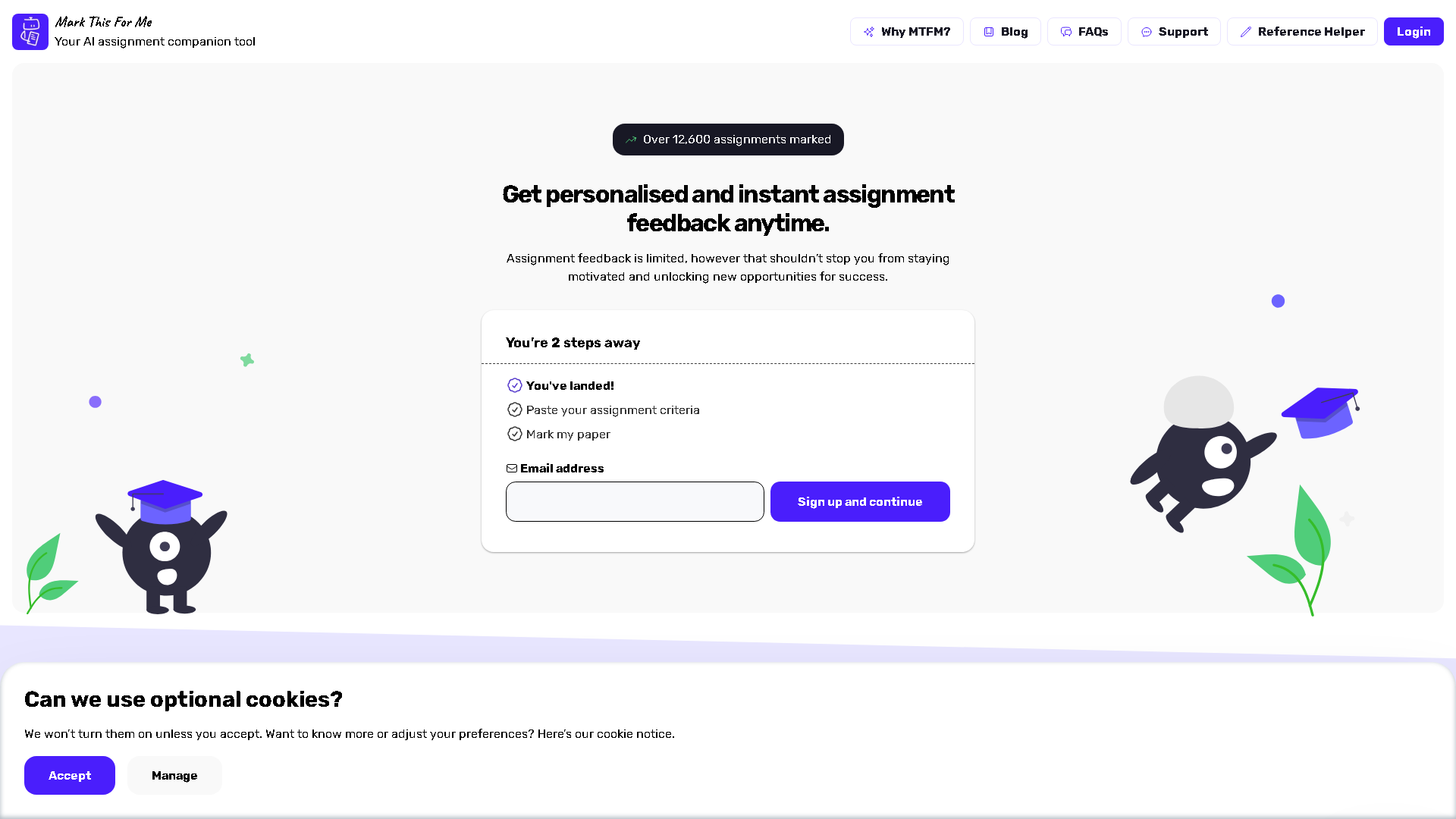 Mark This For Me Interface Screenshot - Writing & Editing Tool